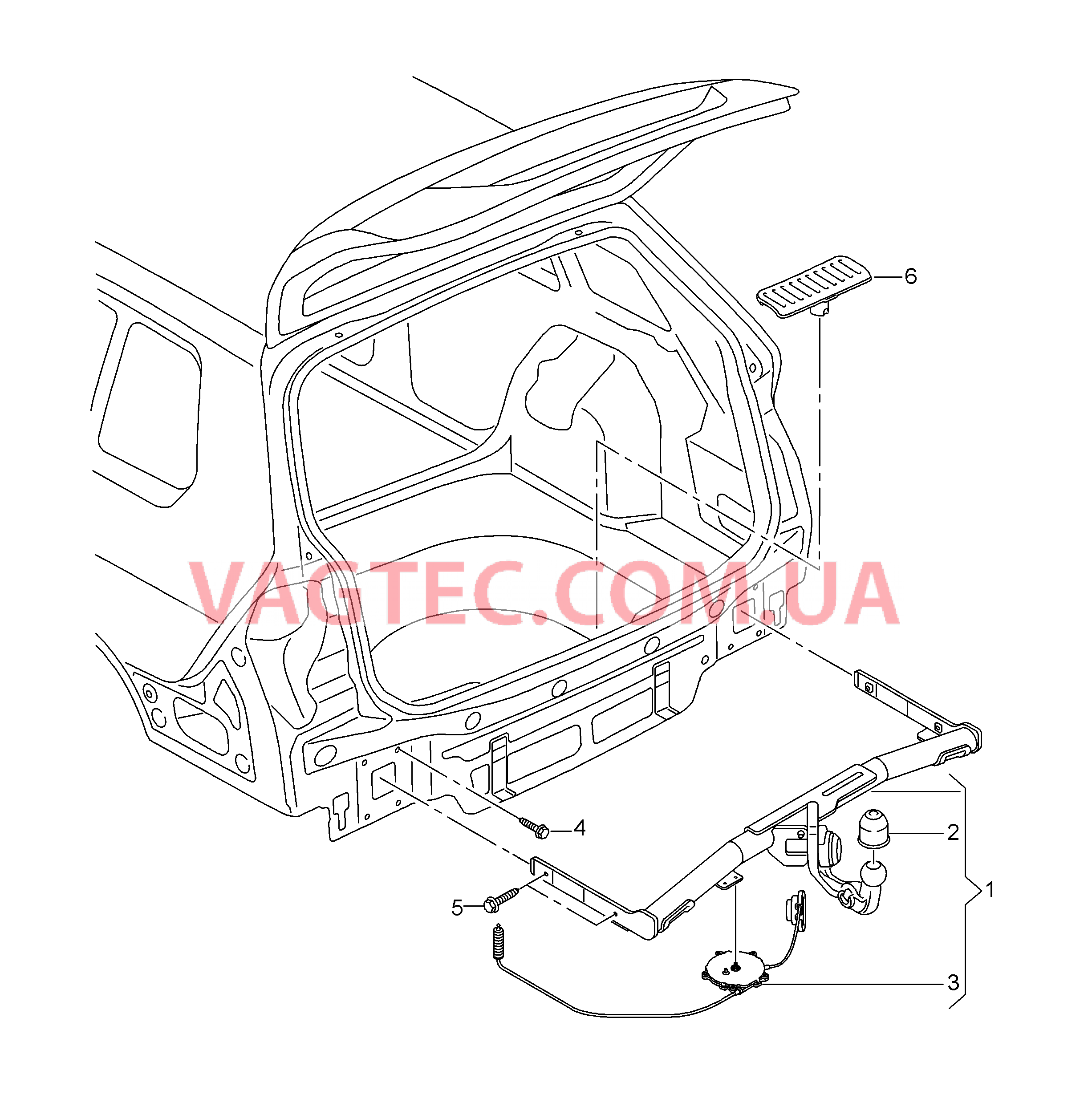 Тягово-сцепное устройство, поворотное  для VOLKSWAGEN GOLF 2014-2