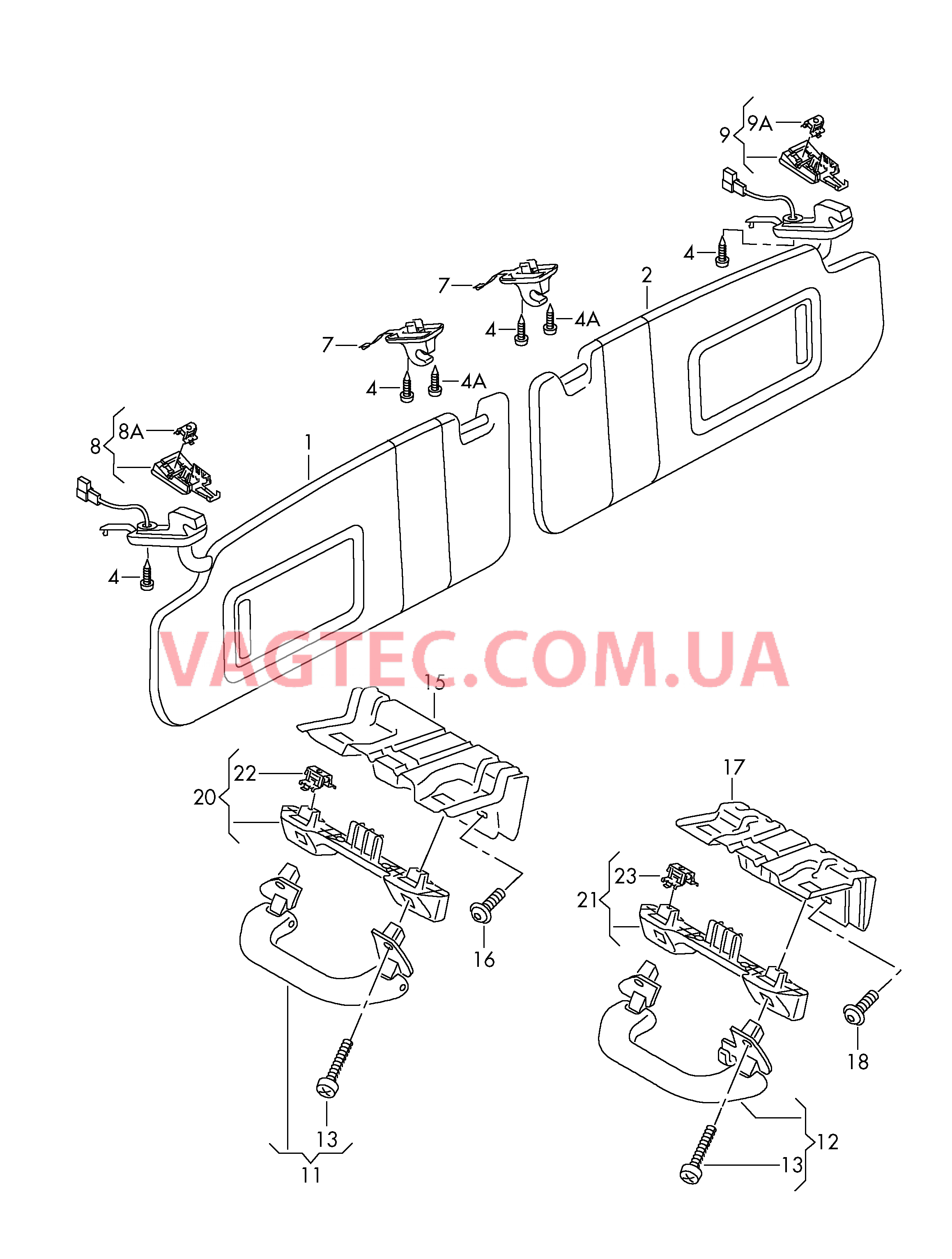 Солнцезащитный козырёк Ручка  для VOLKSWAGEN PACC 2009