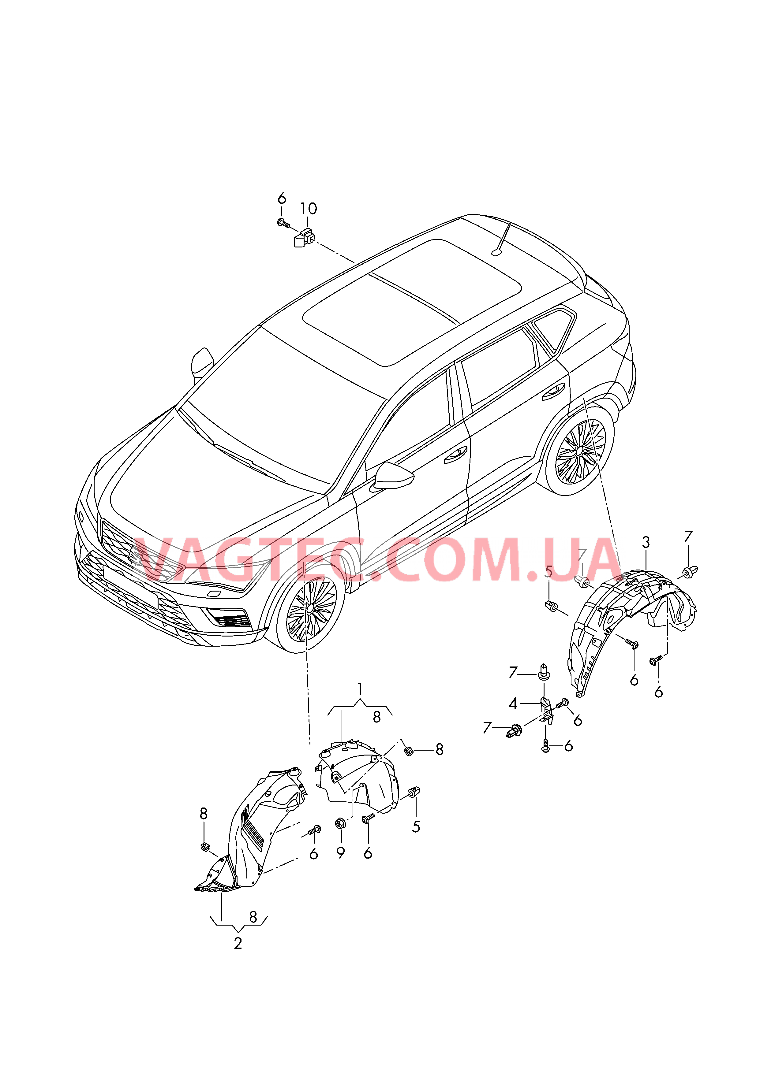 Локер колесной арки  для SEAT Ateca 2019