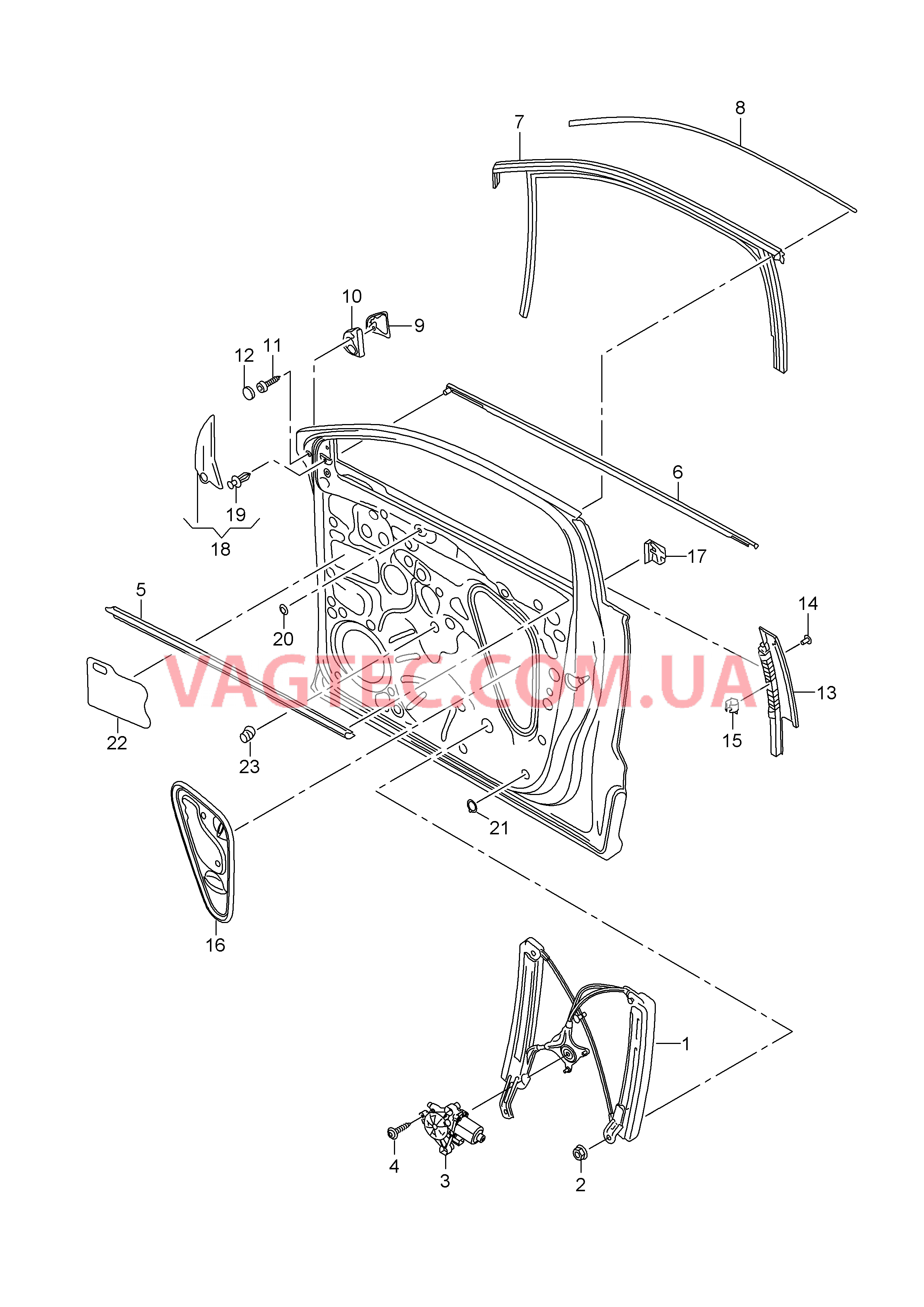 Cтеклоподъемник направляющая стекла Уплотнитель двери Накладка для рамы окна двери  для SEAT Ateca 2016