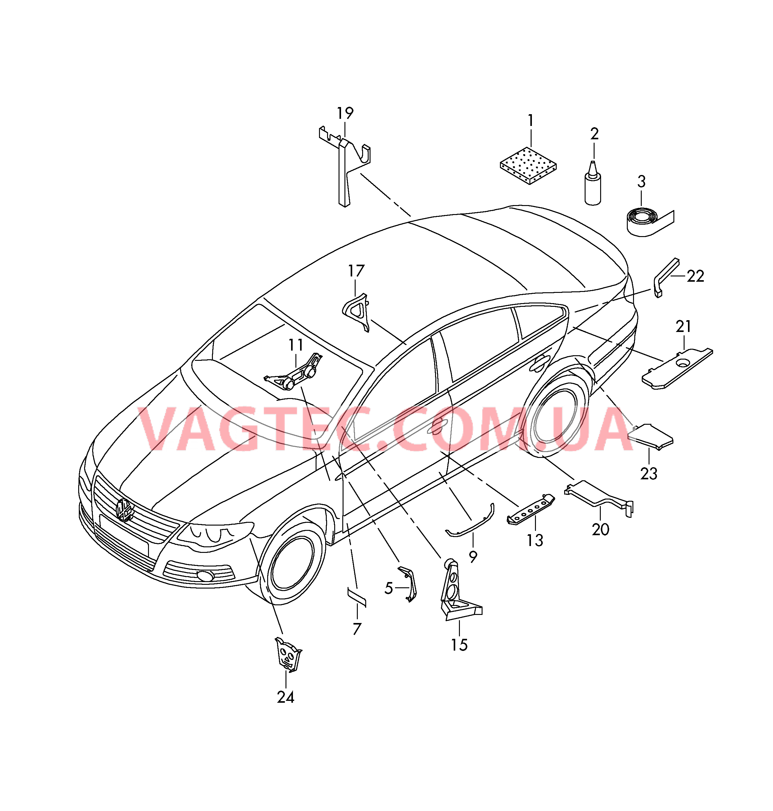 Шумоизоляция  для VOLKSWAGEN PACC 2012