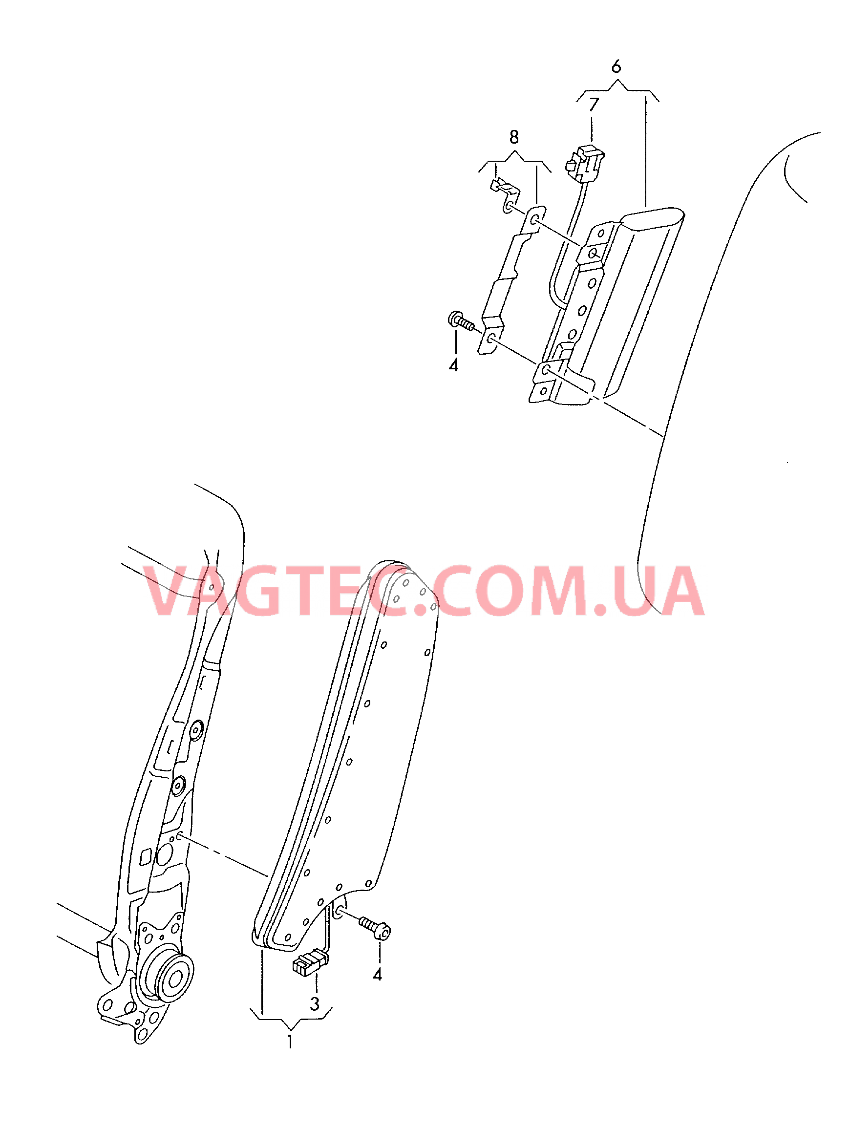 Модуль боковой подушки безоп.  для VOLKSWAGEN Passat 2010