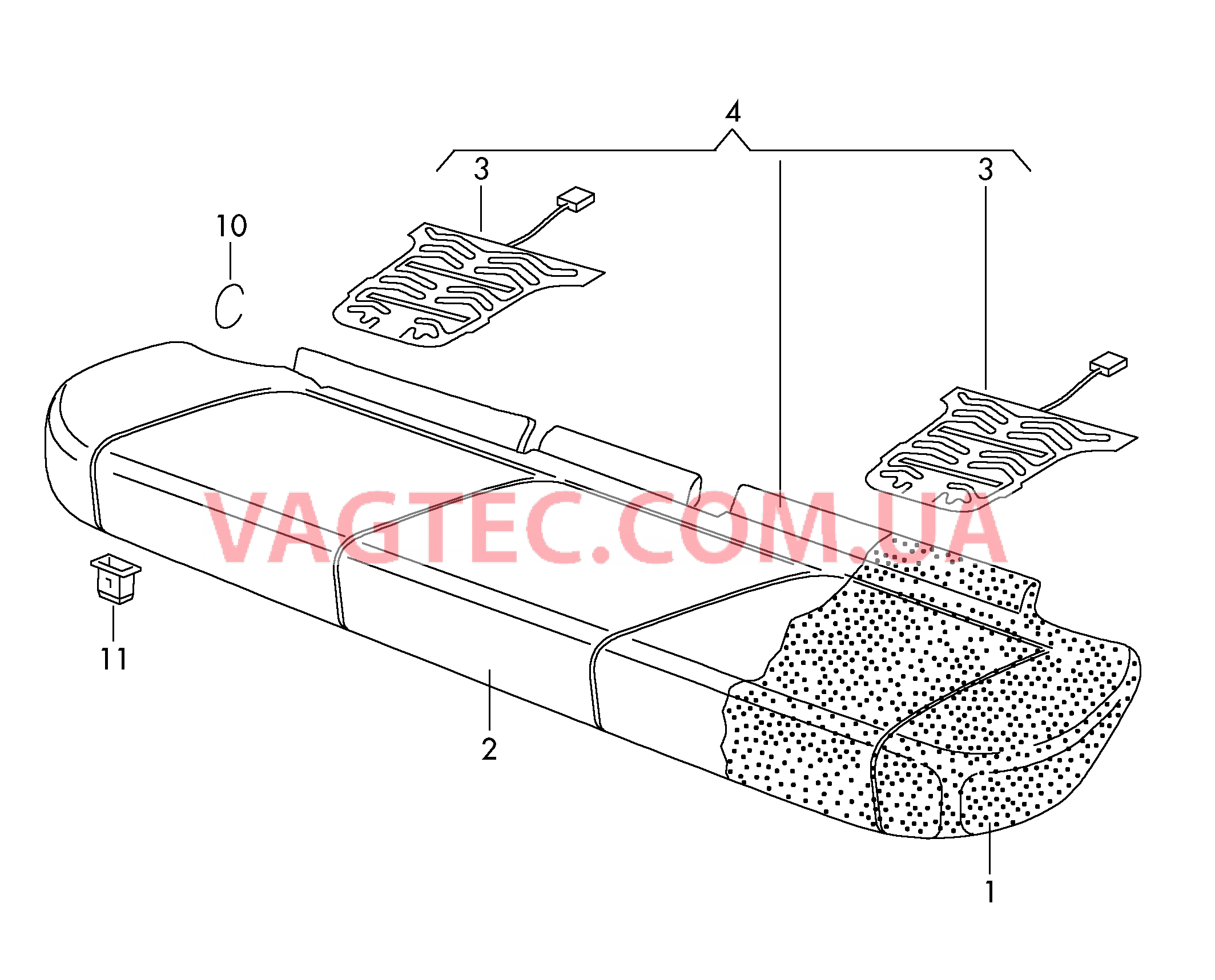 Сиденье  для VOLKSWAGEN PACC 2010