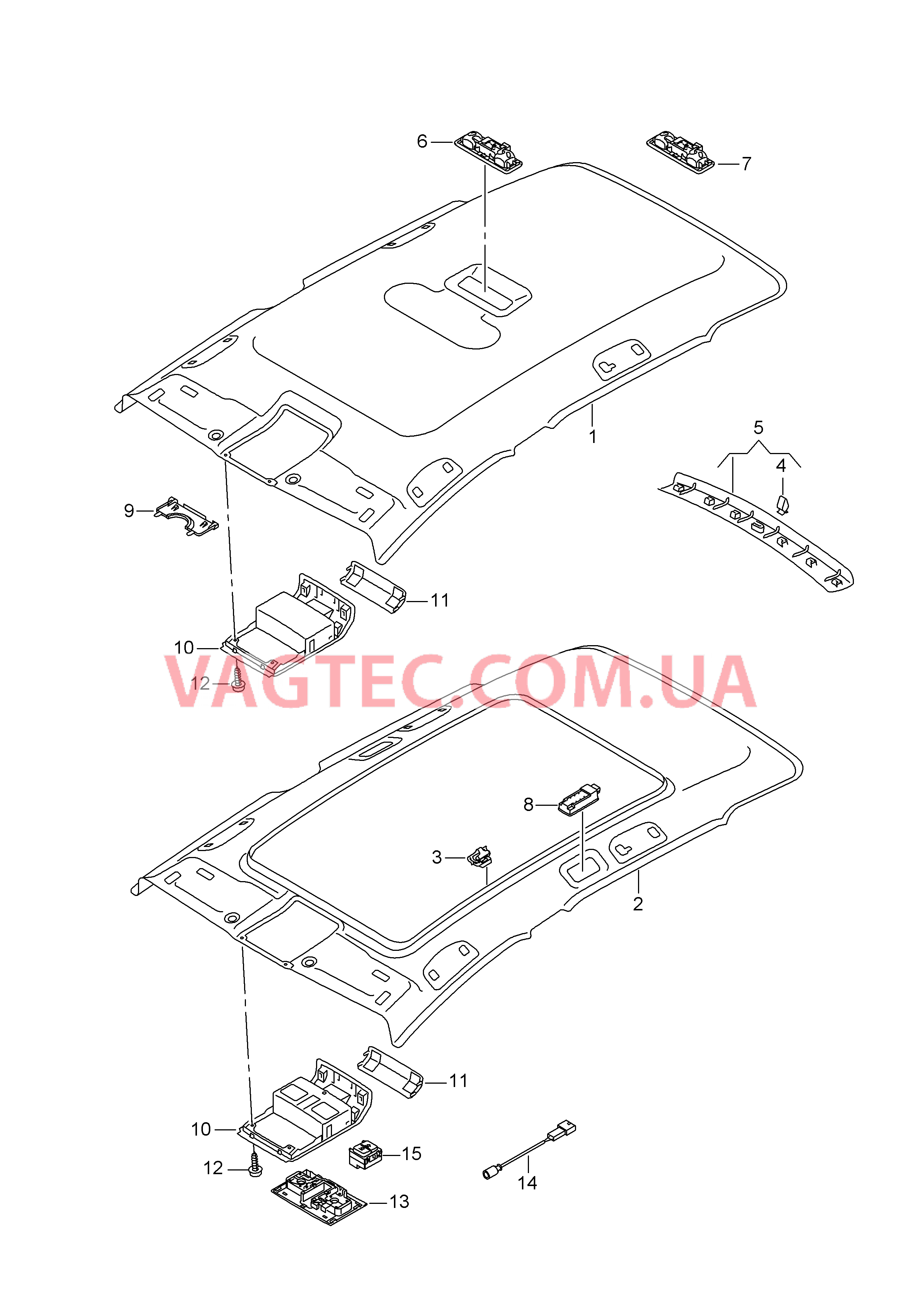 Формованная панель потолка  D             >> - 05.11.2017 для VOLKSWAGEN Polo 2018