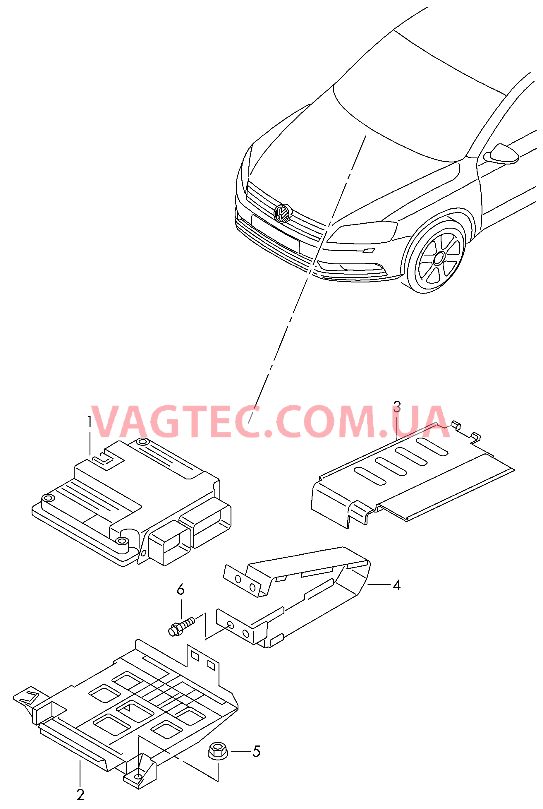 БУ бензинового двигателя Крепёжные детали  для VOLKSWAGEN Passat 2015-1