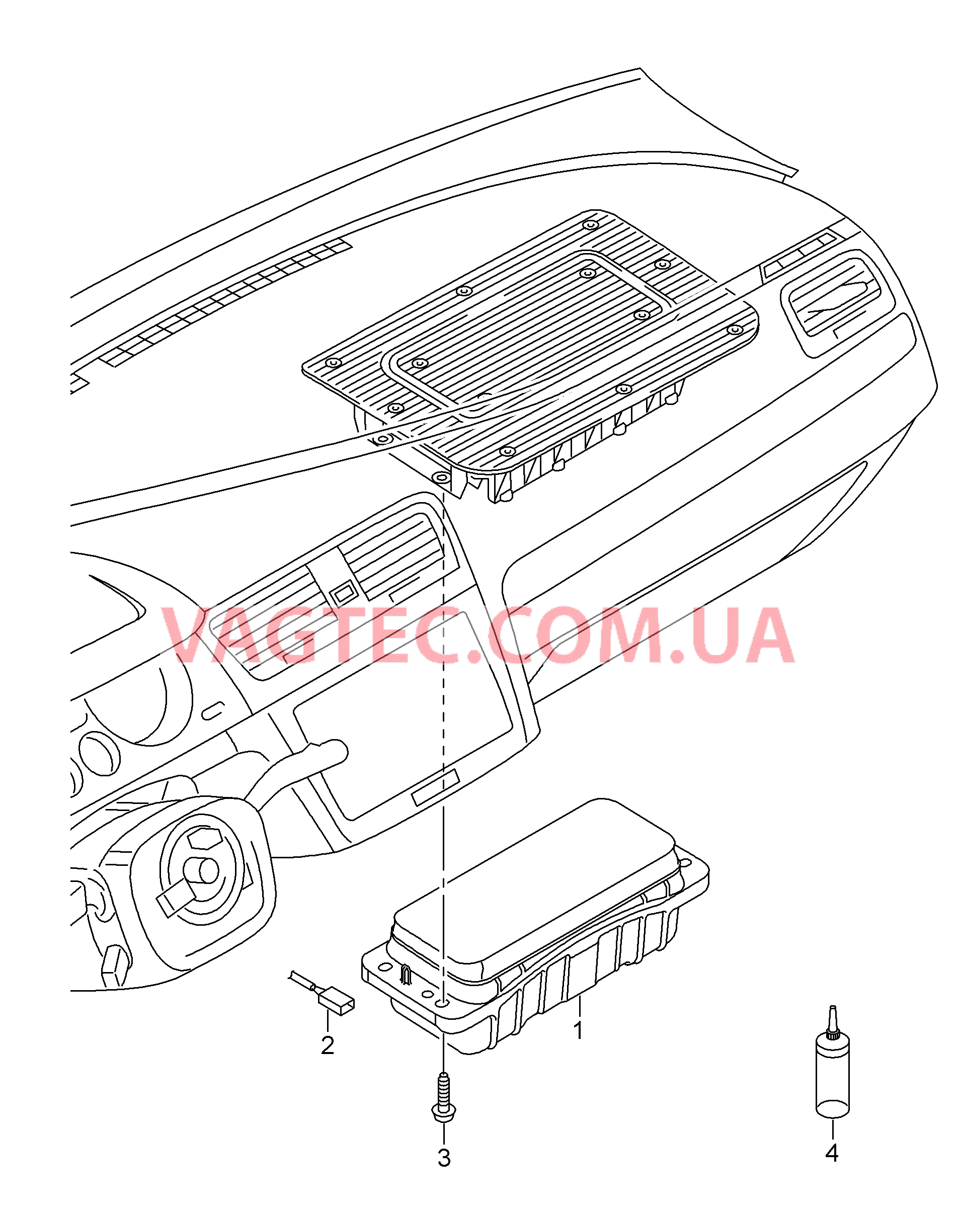 Модуль подушки безопасности (сторона переднего пассажира)  для VOLKSWAGEN GOLF 2013-2