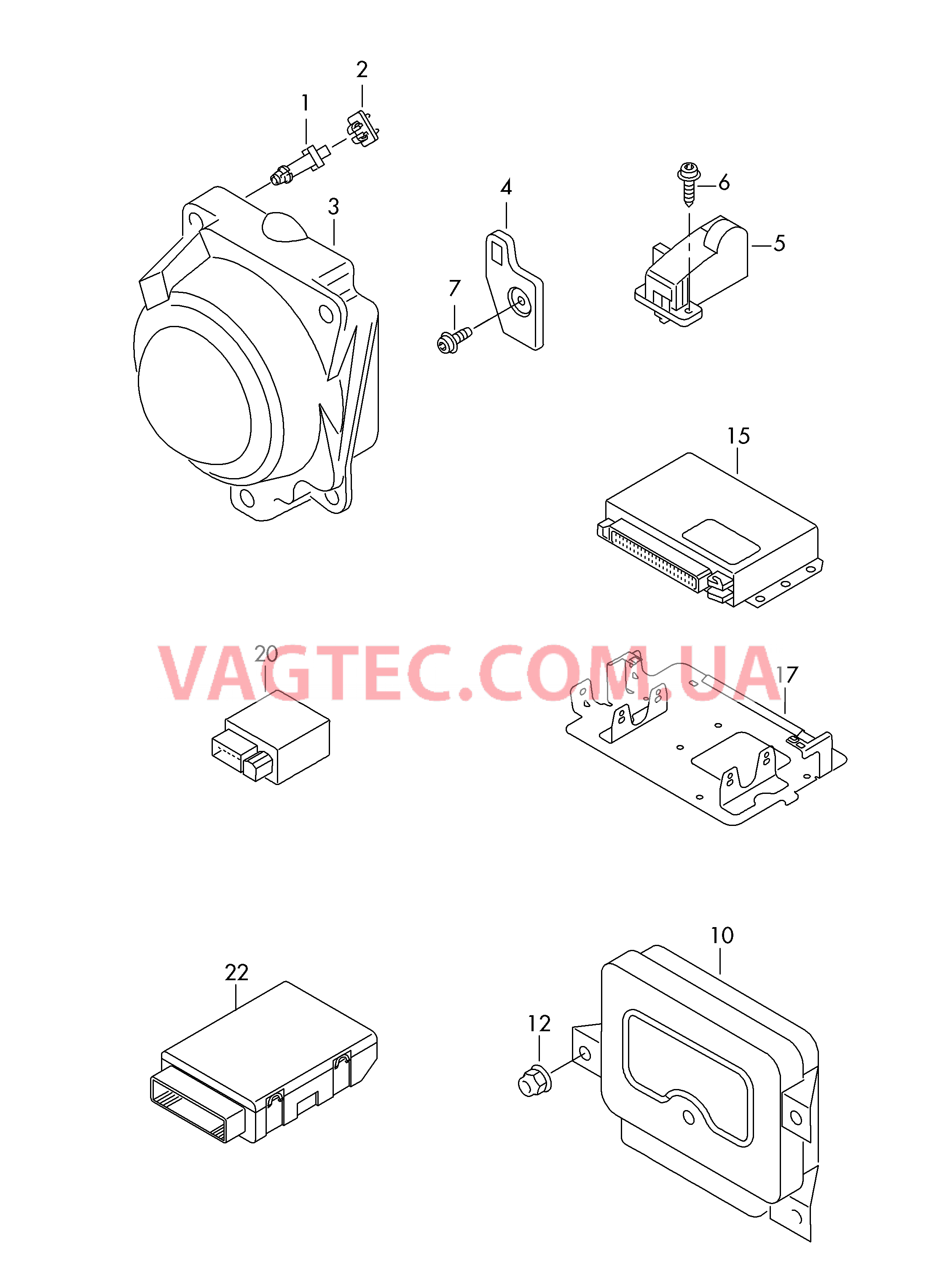 Радарный датчик для автомобилей, оборудованнных круиз-контролем и автоматич. регулятором дистанции   Блокировка рулевой колонки БУ электомехан. стояночного тормоза  Блок управления для спец.а/м для а/м в спец.комплектации  БУ солнцезащитной шторки  БУ кнопки включения зажигания и стартера  для VOLKSWAGEN CC 2017
