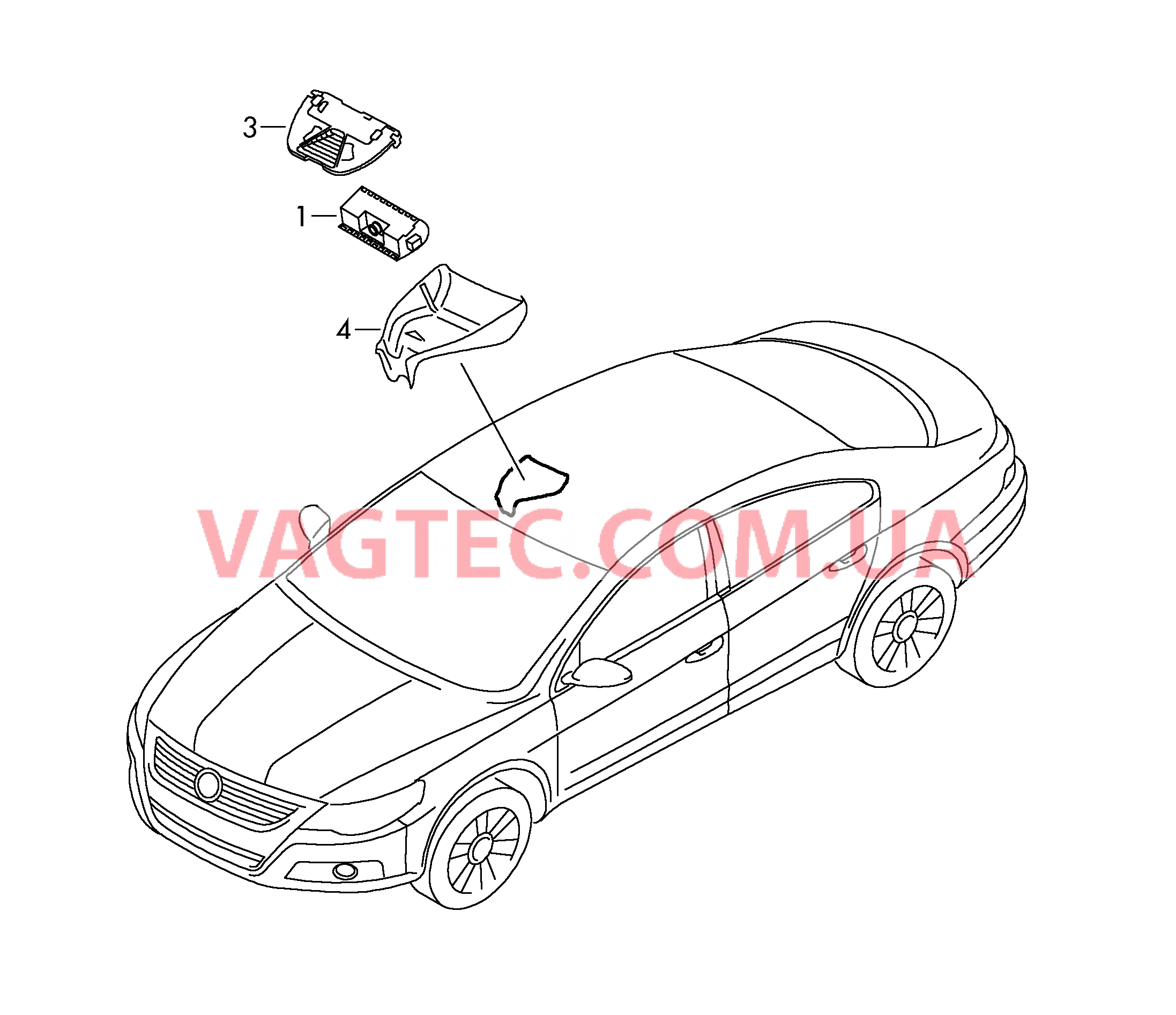 Блок управления ассистента движения по полосе с камерой  для VOLKSWAGEN Passat 2011