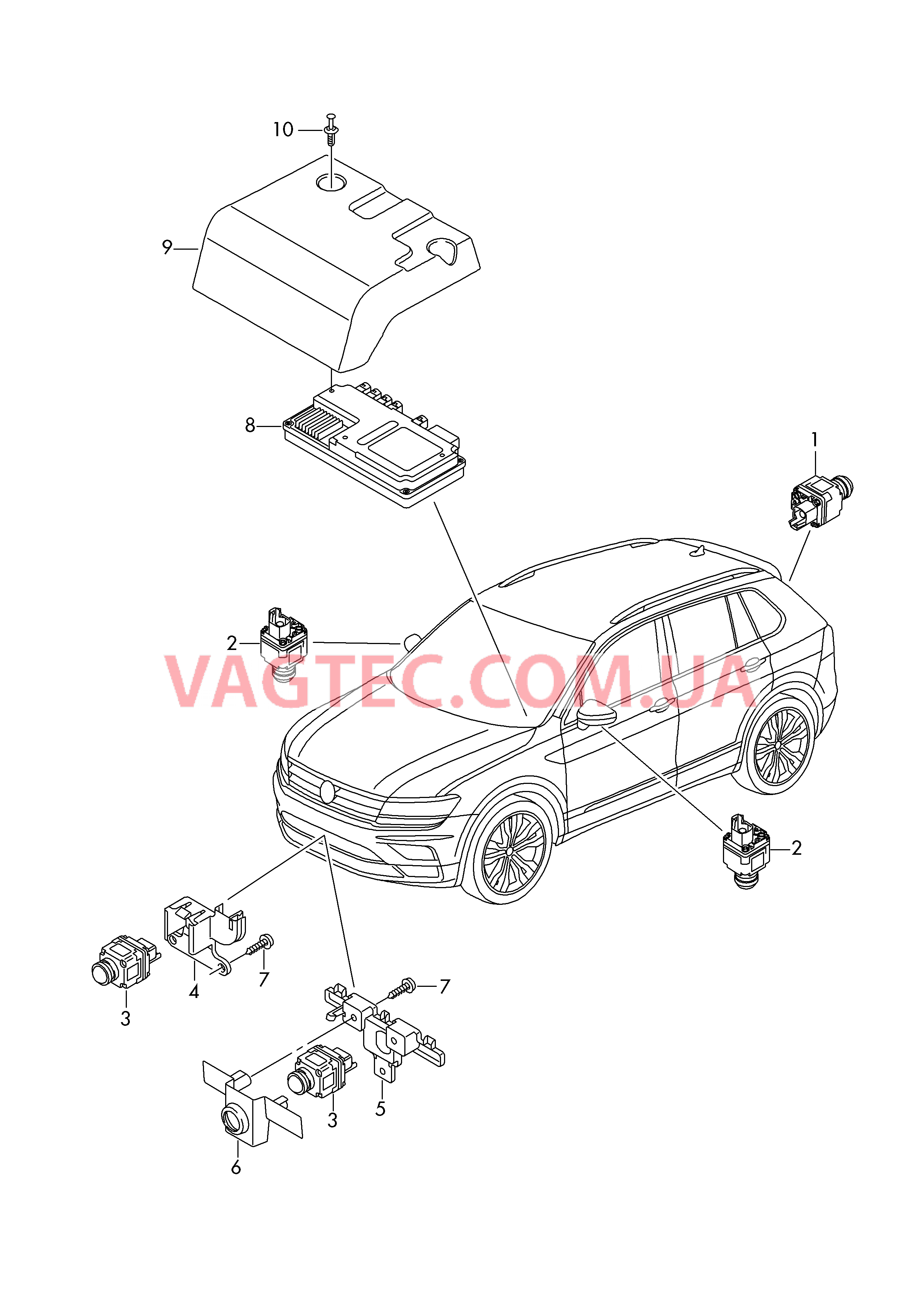 Камера  для VOLKSWAGEN Tiguan 2017-1