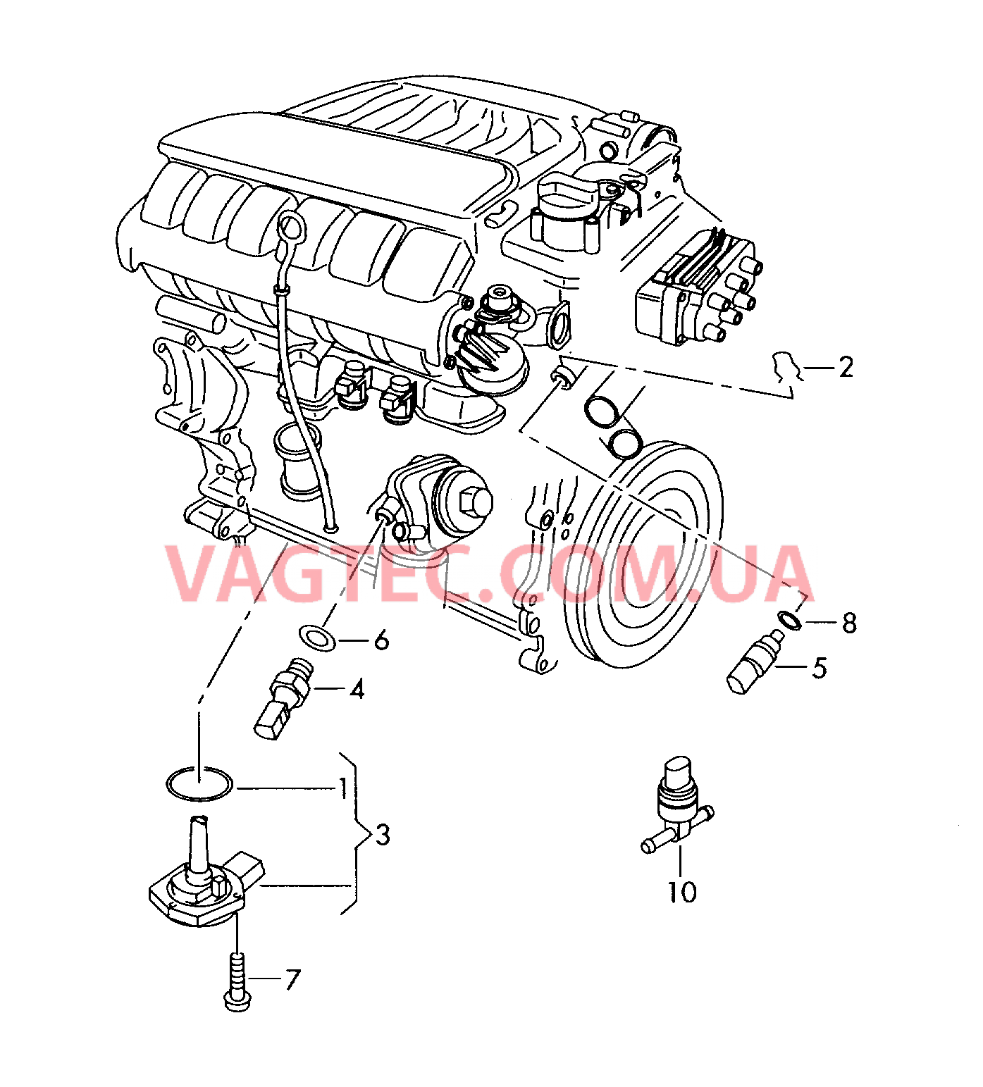 Выключатель и датчик на дв-ле  для VOLKSWAGEN Touareg 2007