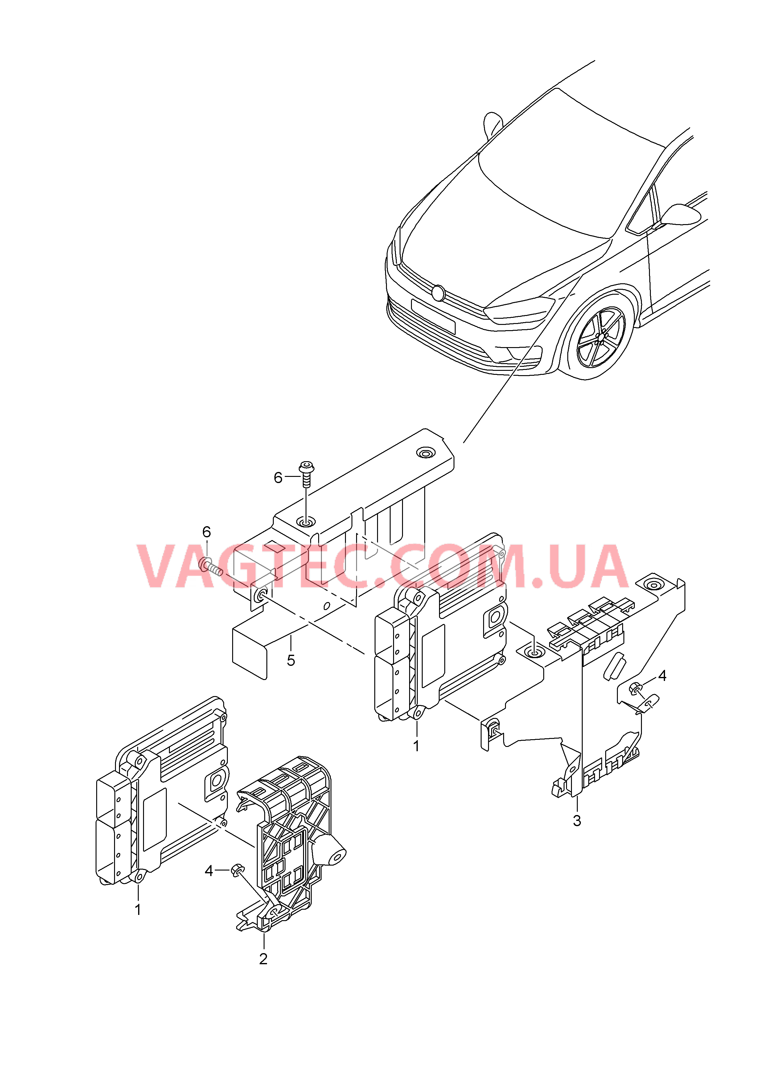 БУ дизельного двигателя Крепёжные детали   D - 06.11.2017>> для VOLKSWAGEN Golf.Sportsvan 2018