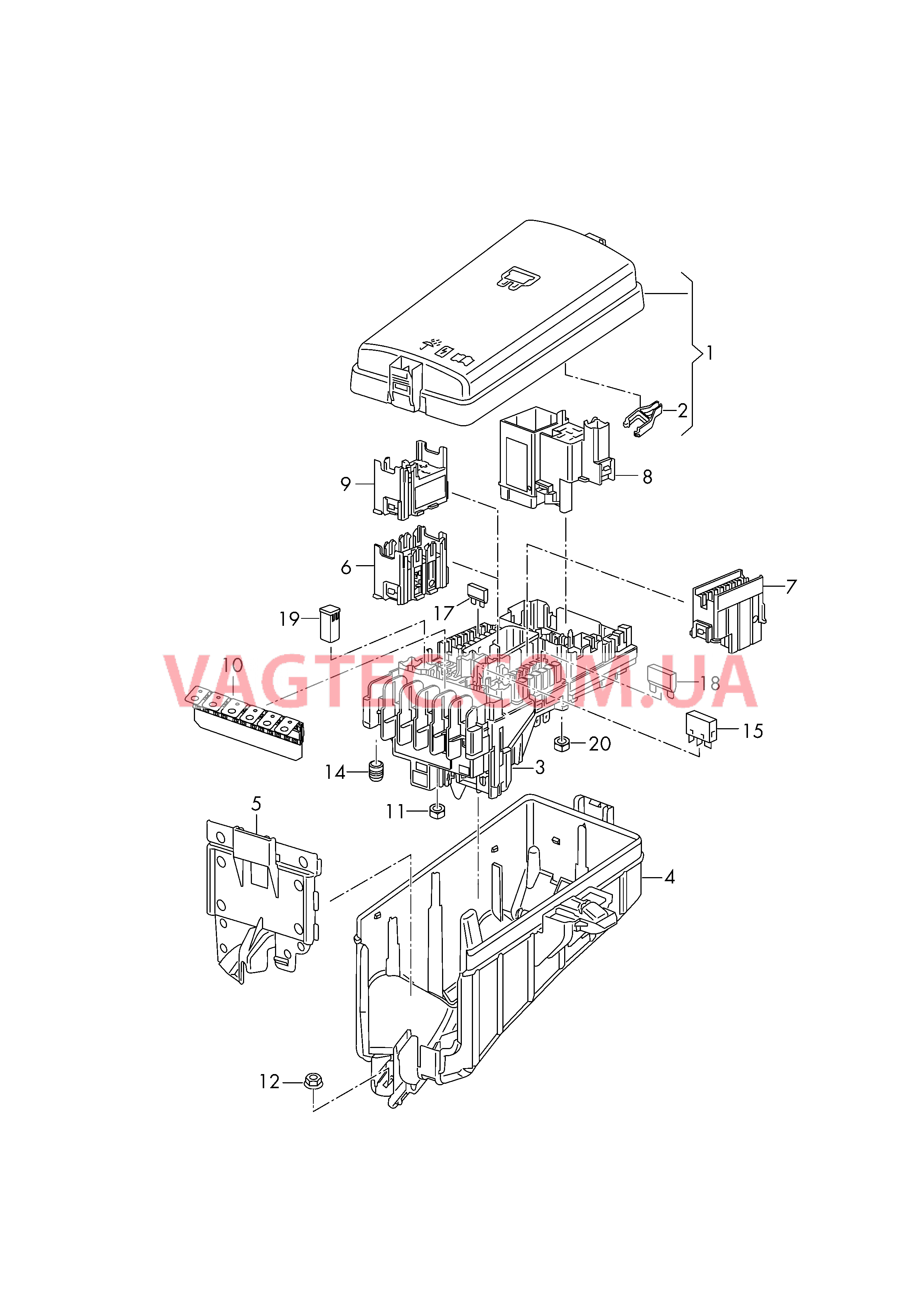 Коммутационный блок моторного отсека   E-BOX(EMB) для SEAT Ateca 2019