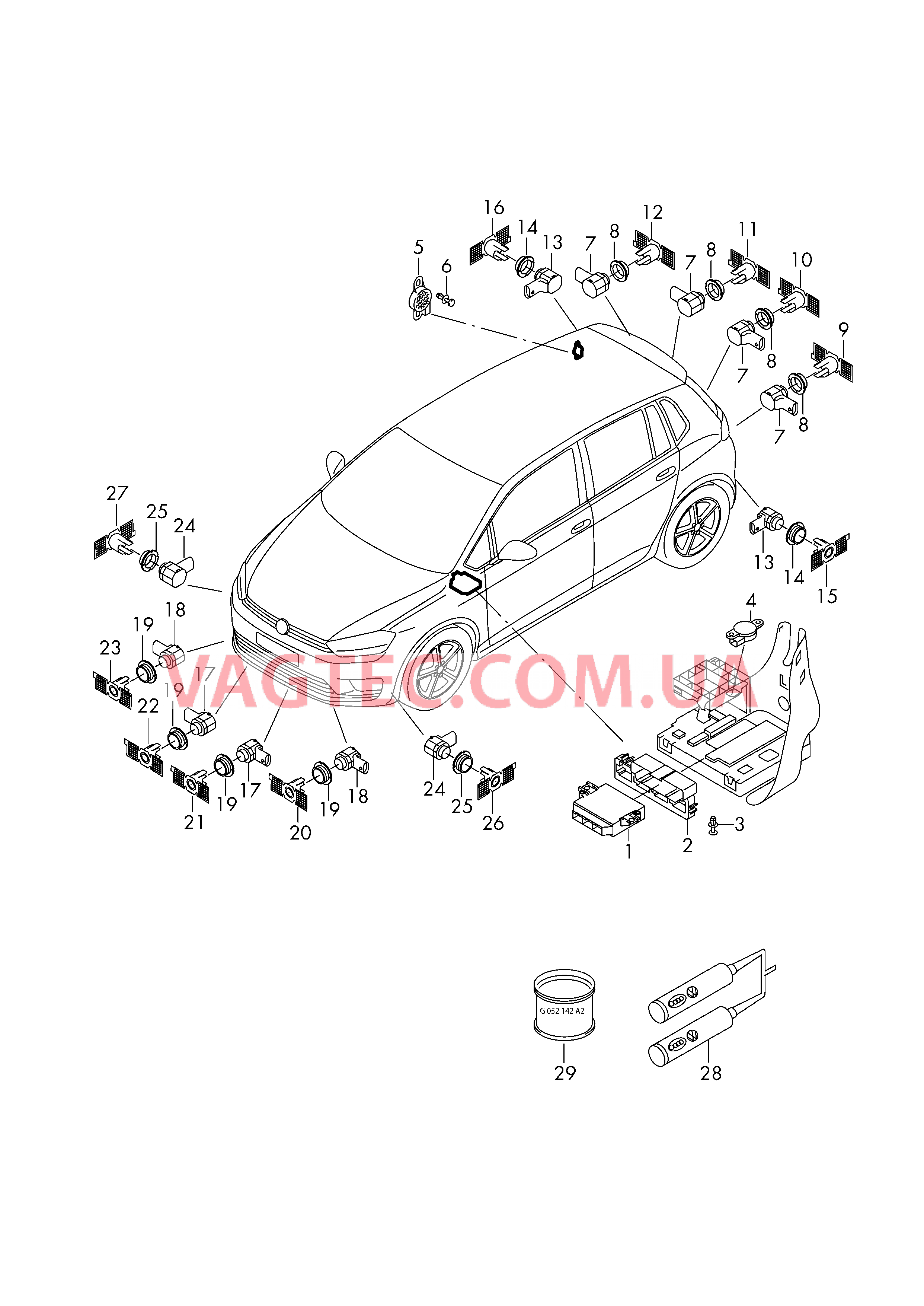 Парковочный ассистент  Парковочный ассистент   D - 06.11.2017>> для VOLKSWAGEN Polo 2018