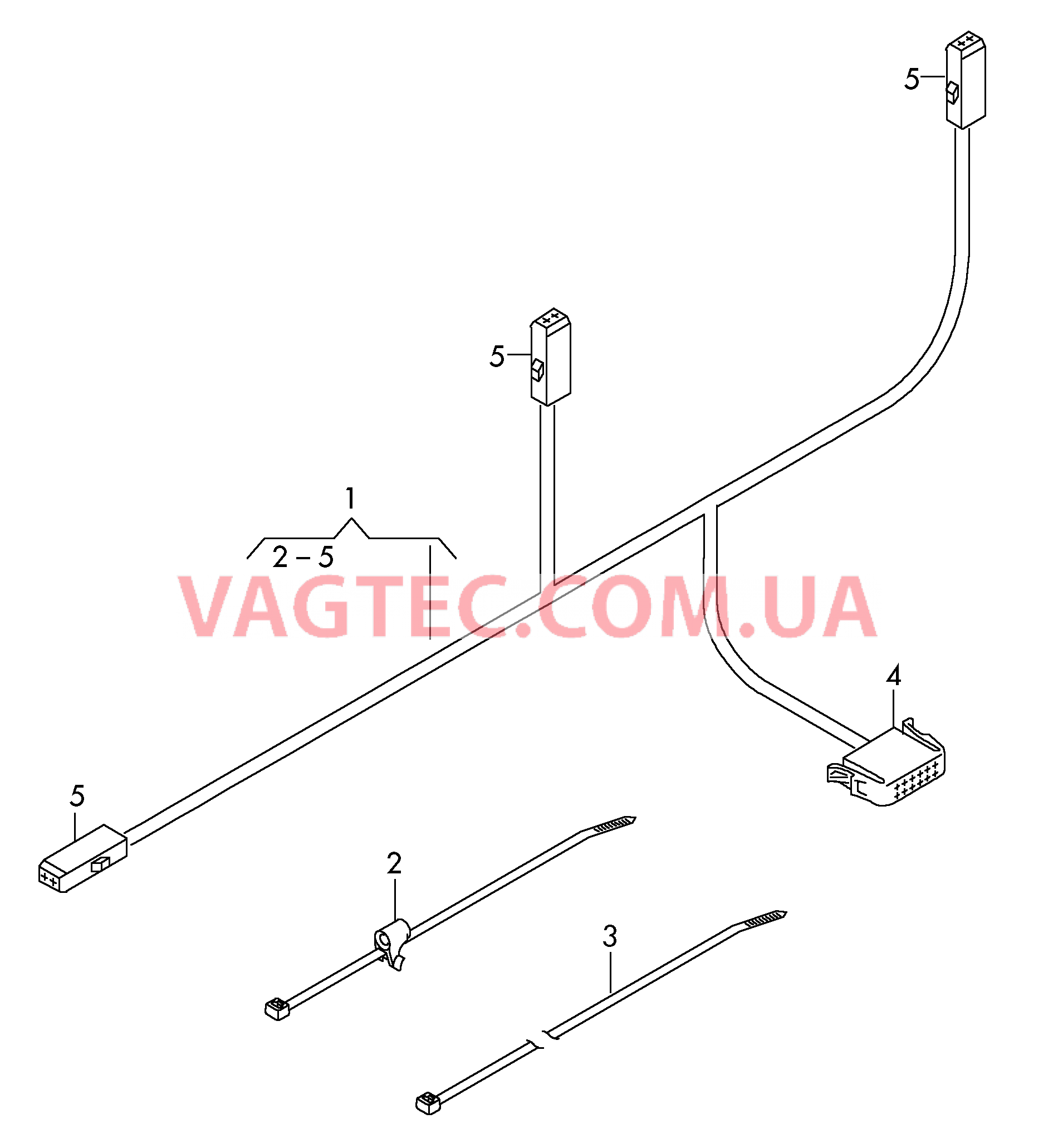 Жгут проводов корпуса комбинации приборов  для VOLKSWAGEN Passat 2011-1