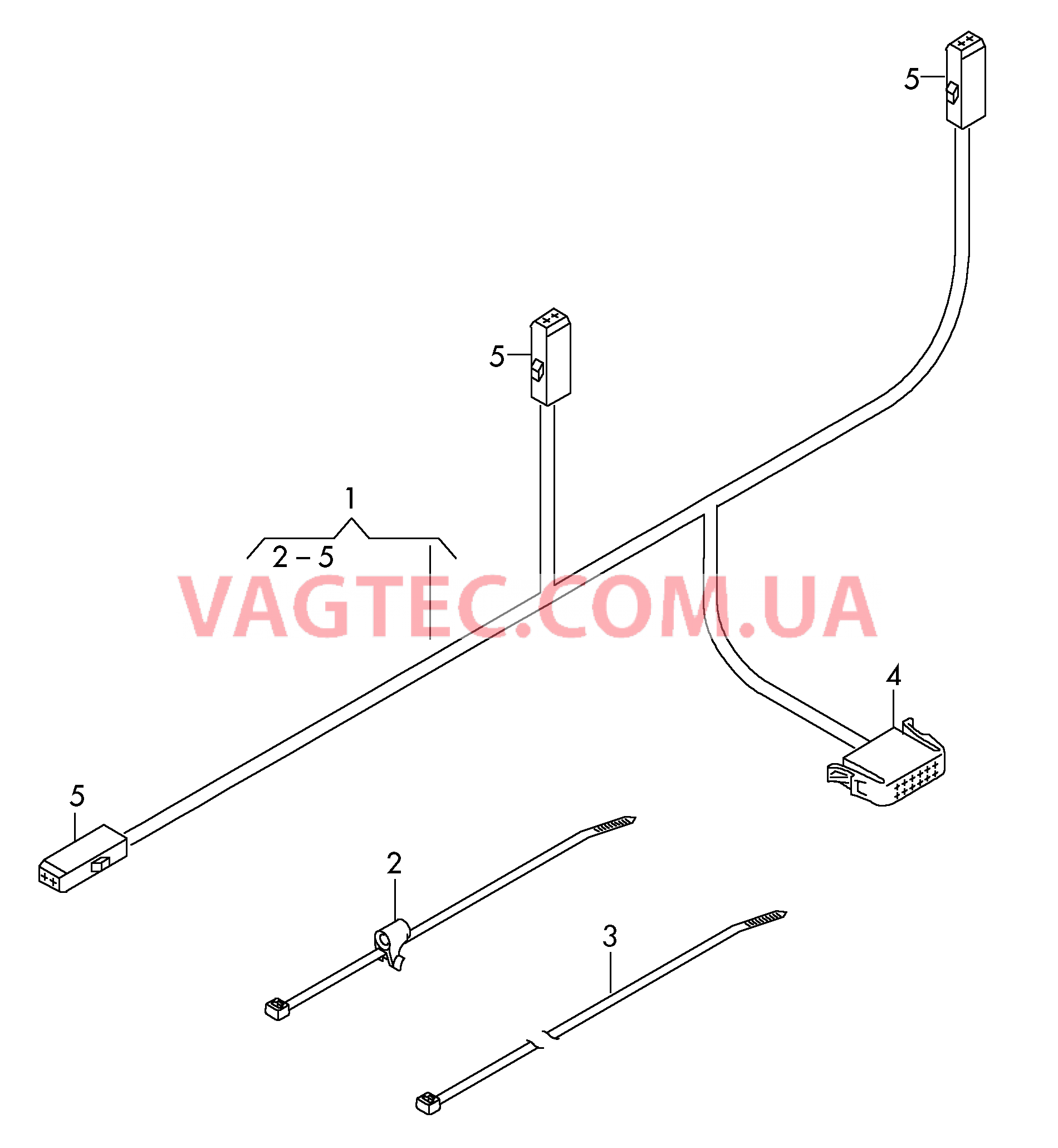 Жгут проводов корпуса комбинации приборов  для VOLKSWAGEN PACC 2009