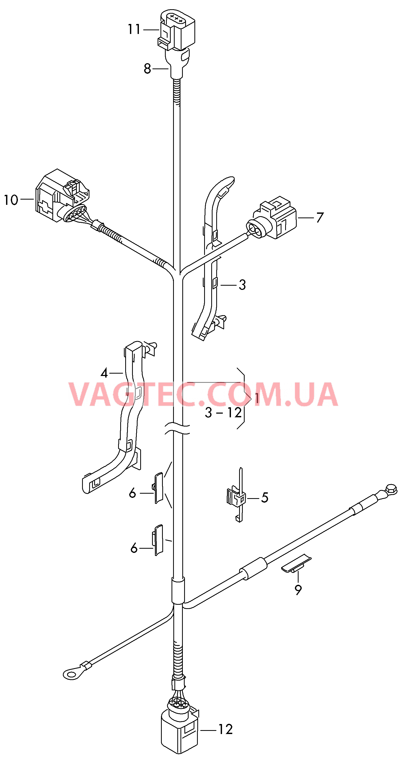 Жгут проводов для SERVOTRONIC  для VOLKSWAGEN PACC 2009