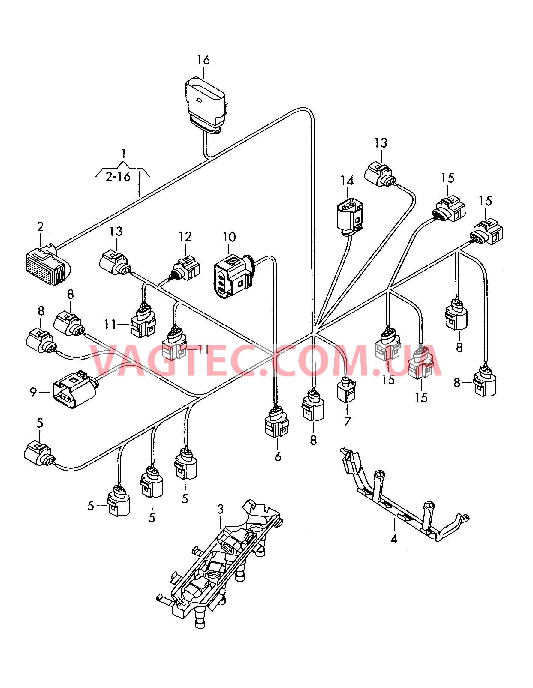 Жгут проводов для двигателя  для VOLKSWAGEN CC 2016