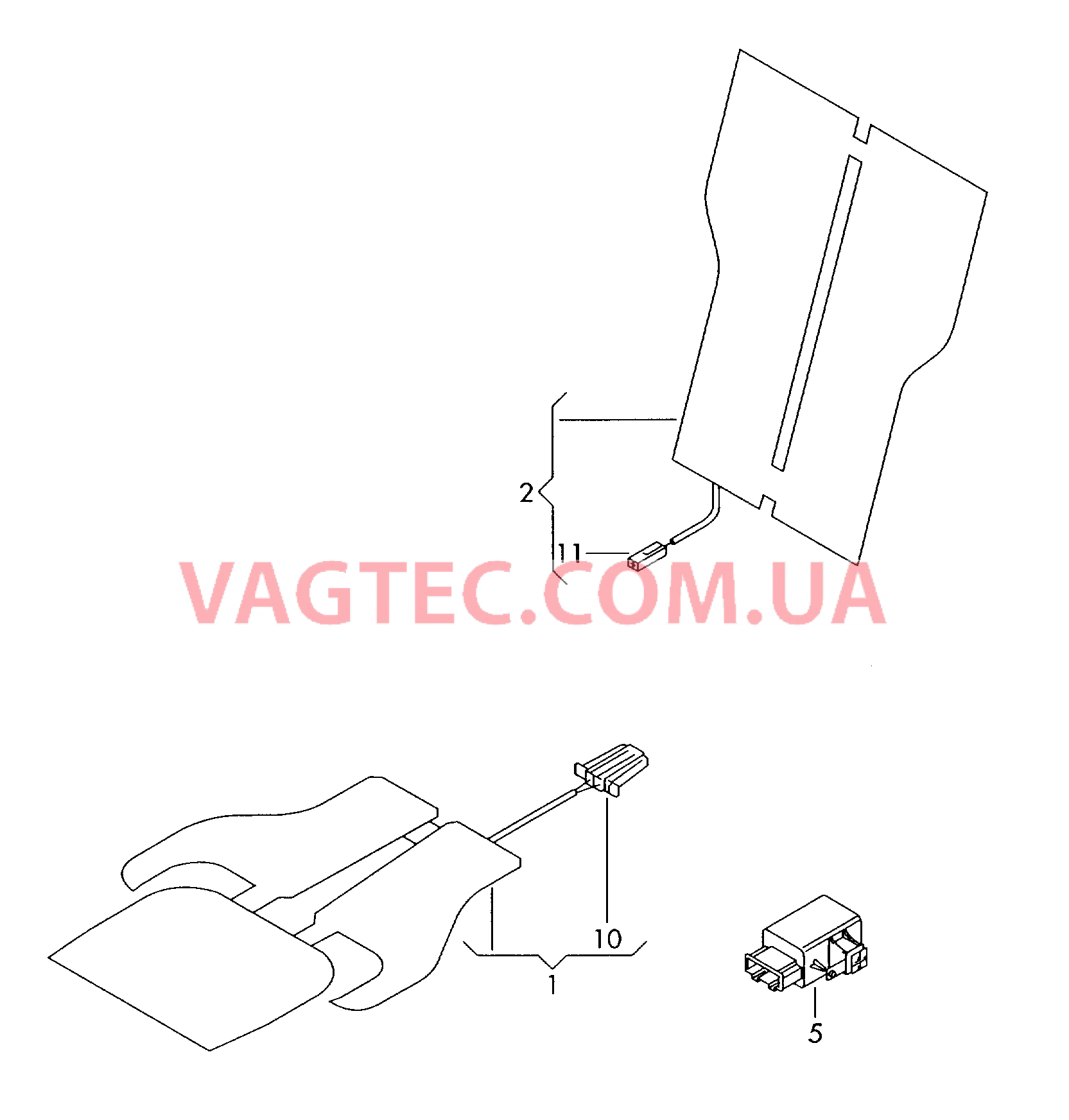 Электродетали для обогрева подушки и спинки сиденья  для VOLKSWAGEN CC 2016