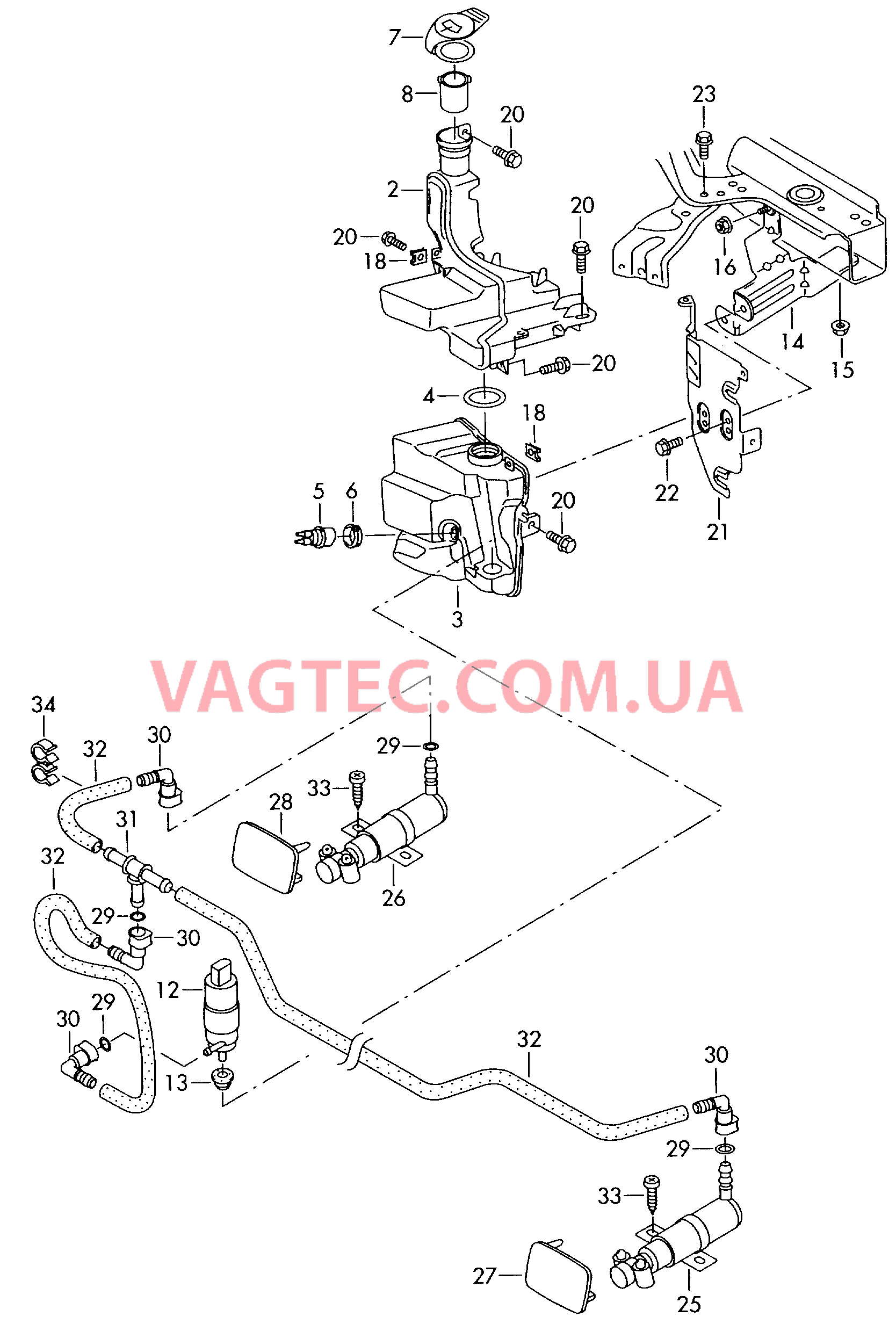 Омыватель фар  для VOLKSWAGEN Passat 2007