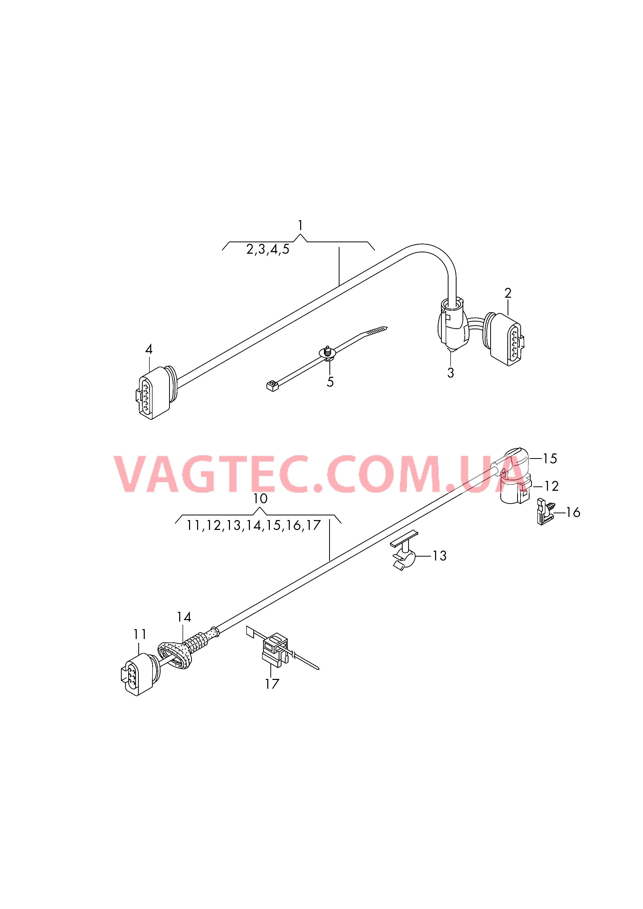 Кабель-адаптер Заслонка системы выпуска ОГ Жгут проводов для вакуумного насоса  для AUDI A3 2019