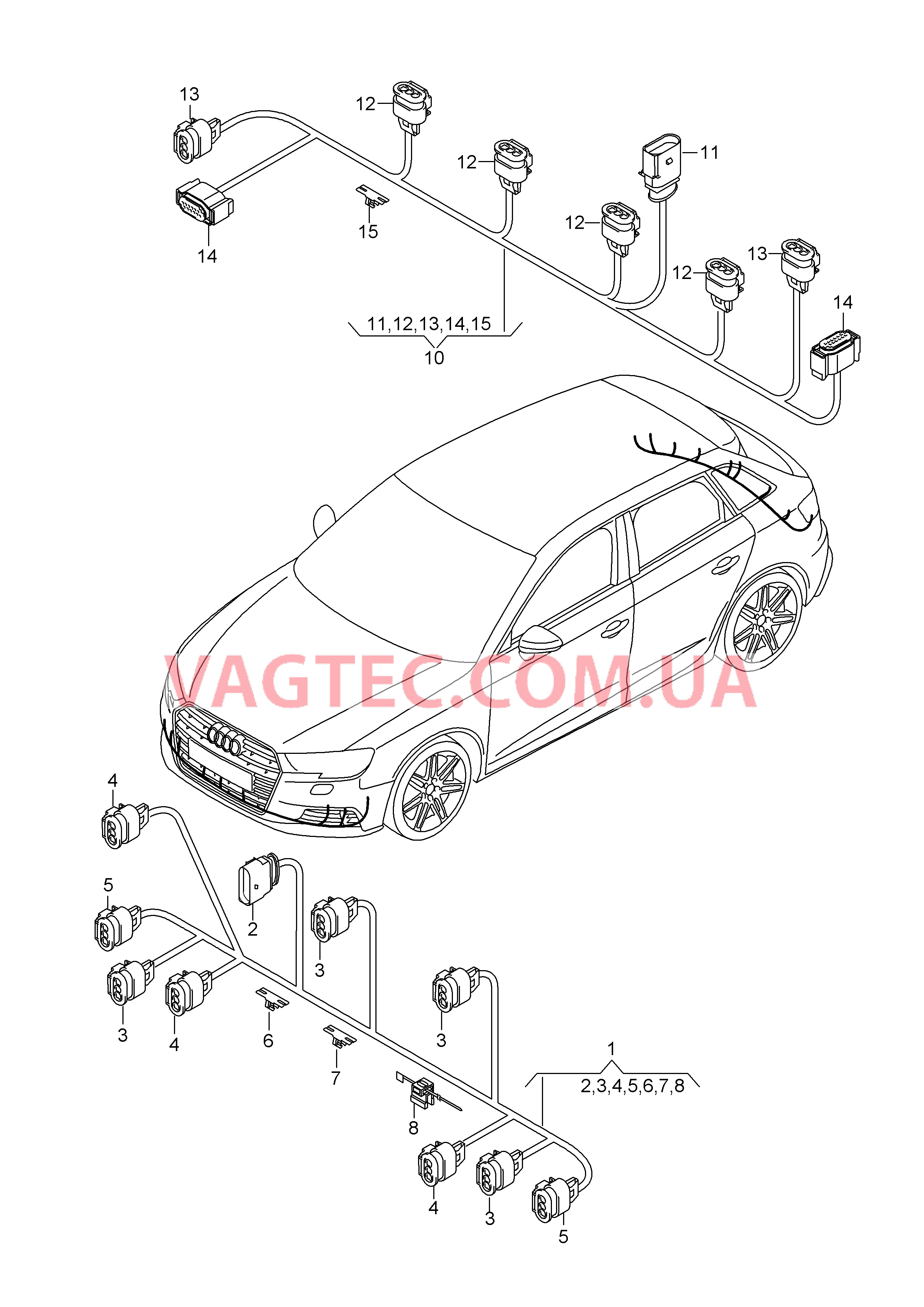 Жгут проводов для бампера  для AUDI A3 2017