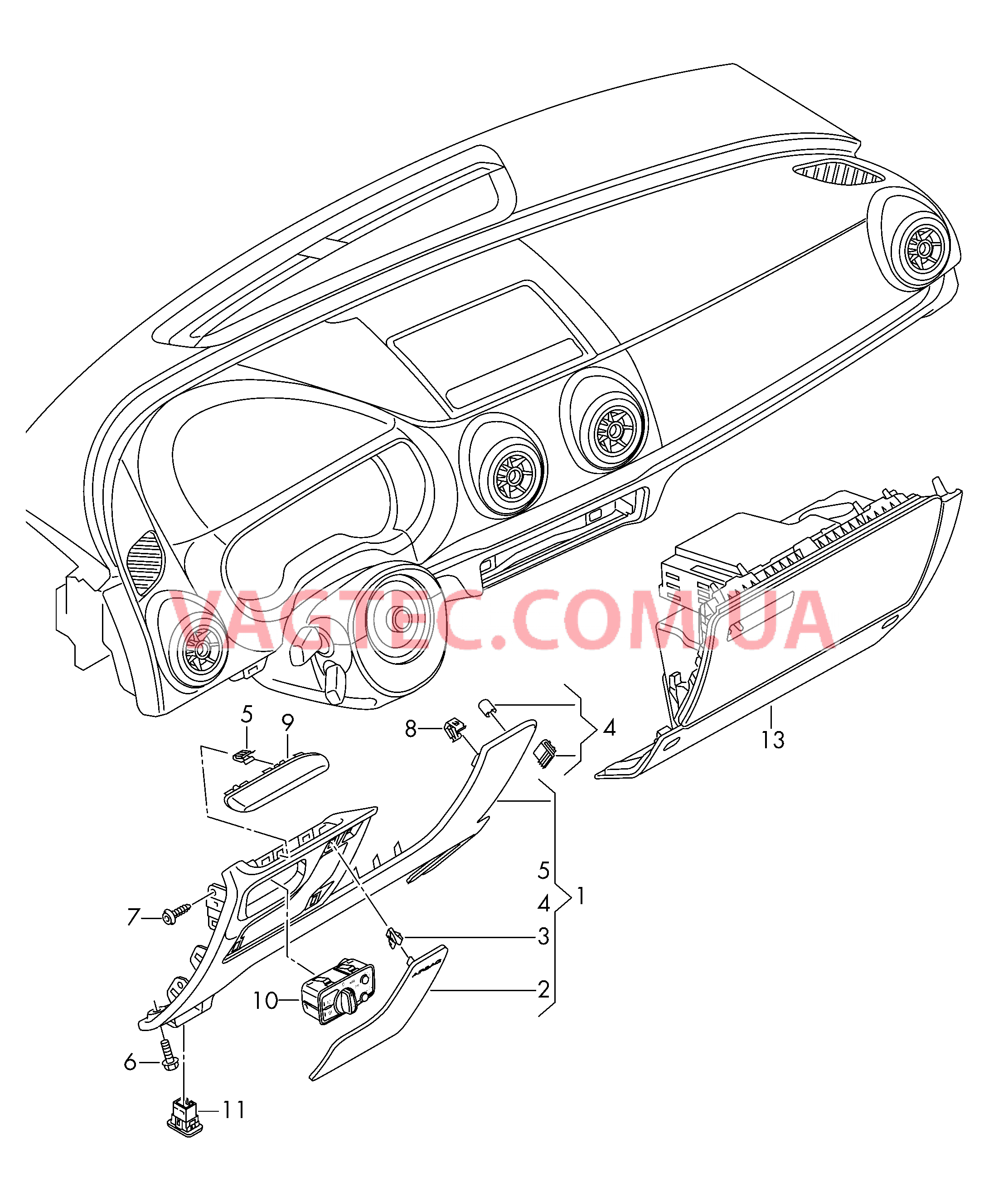 Вещевое отделение  для AUDI RS3 2016