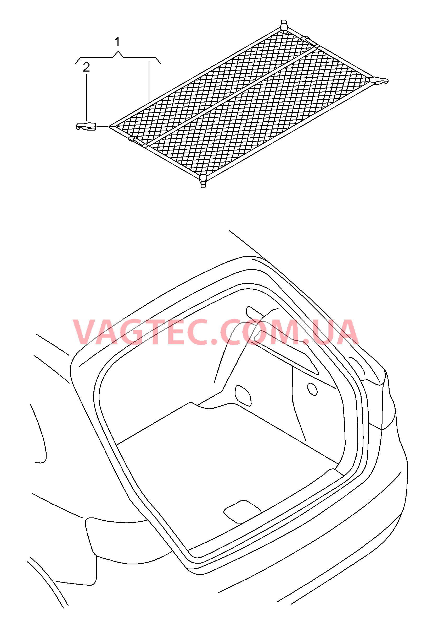 Крепление груза  для AUDI A3 2013-1