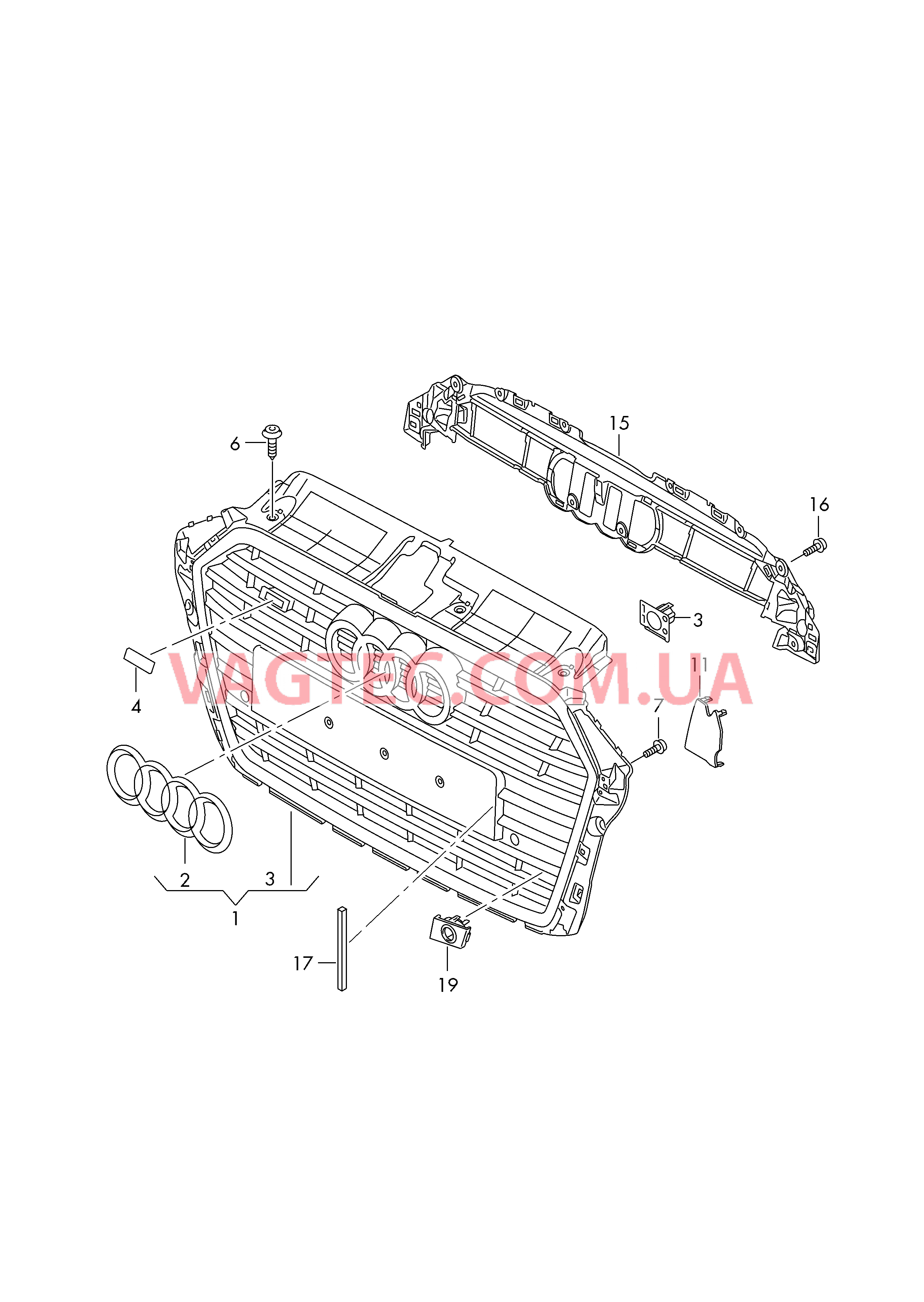 Решётка радиатора  для AUDI A3 2019