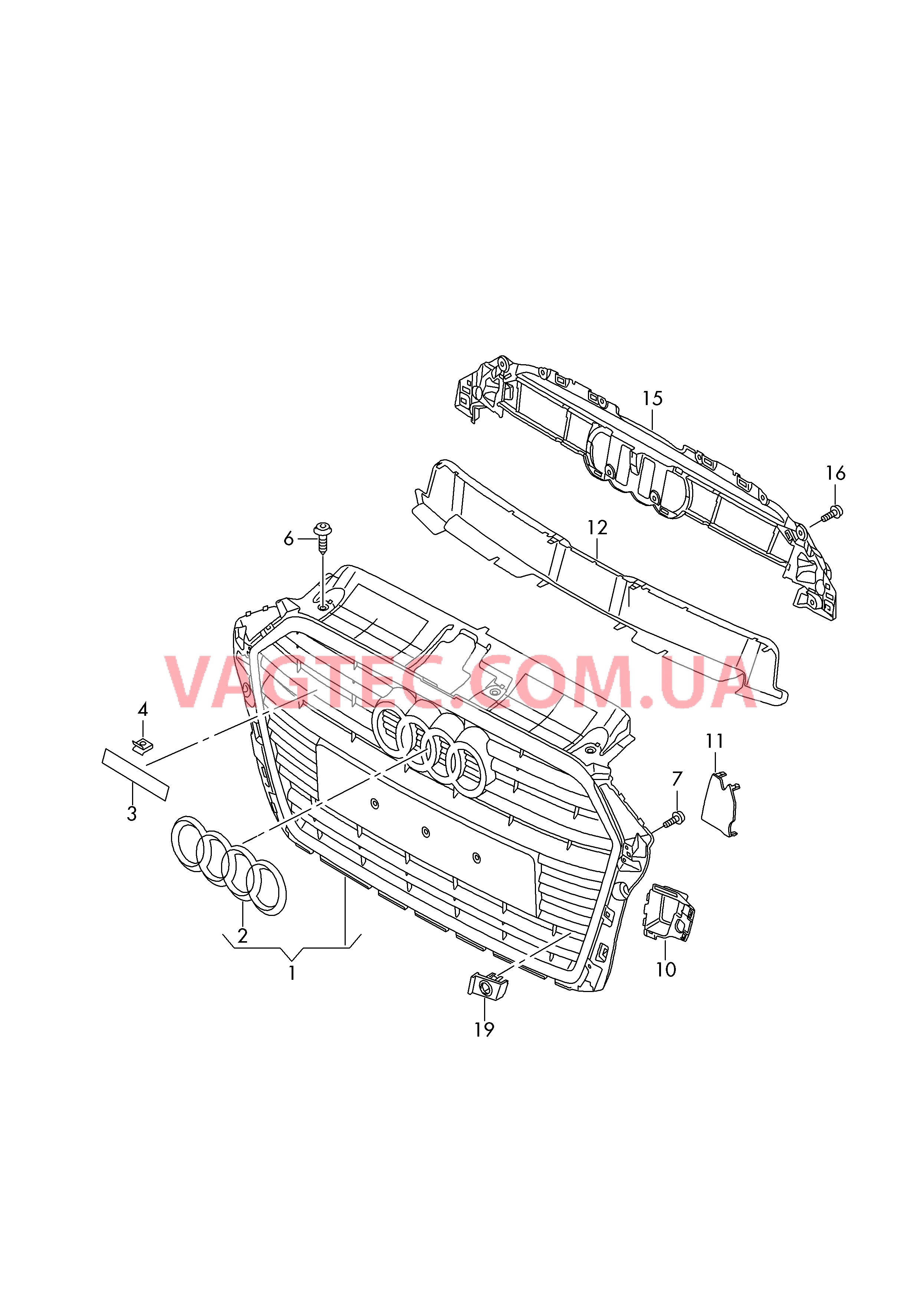 Решётка радиатора  для AUDI A3 2018