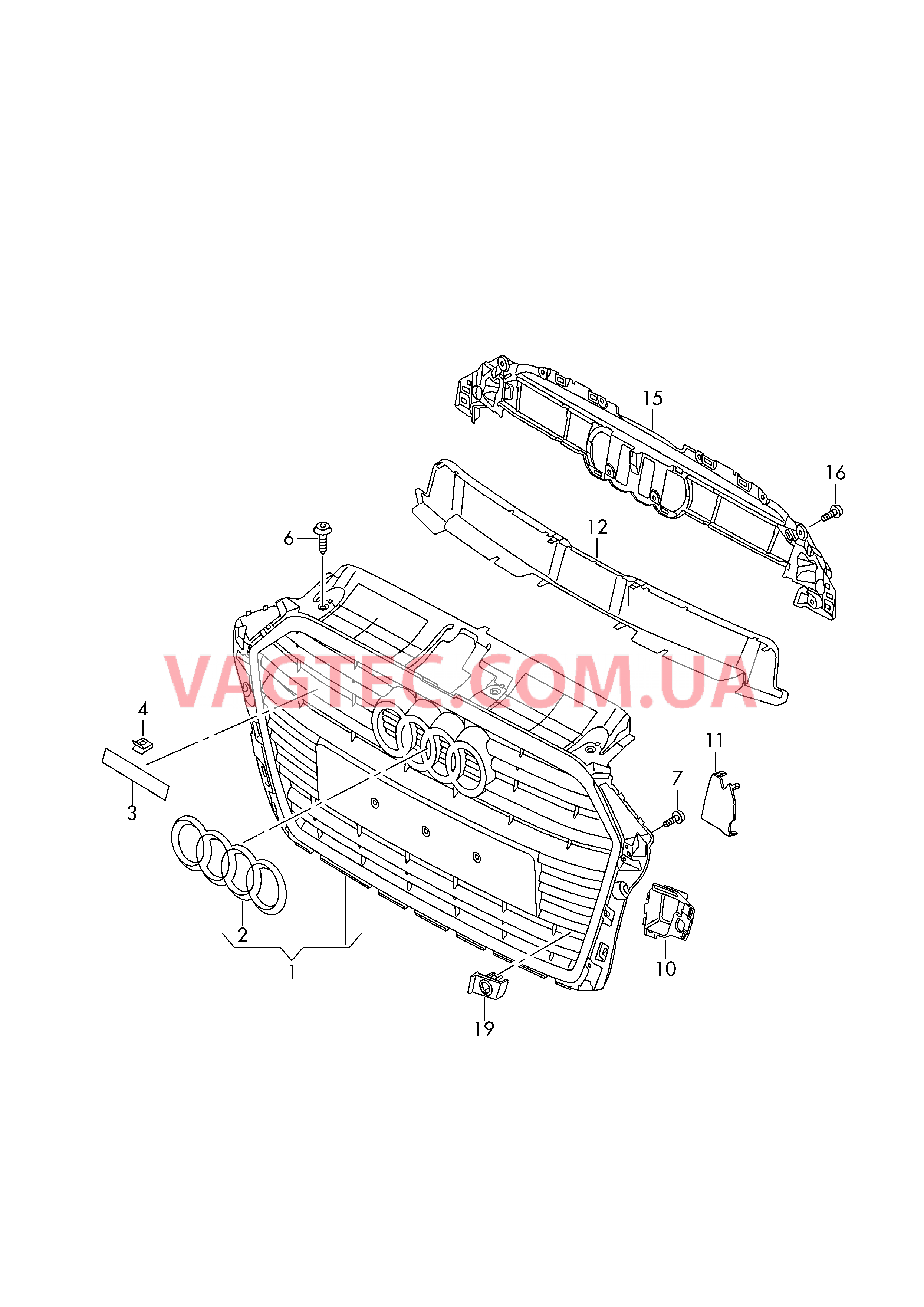 Решётка радиатора  для AUDI A3 2019