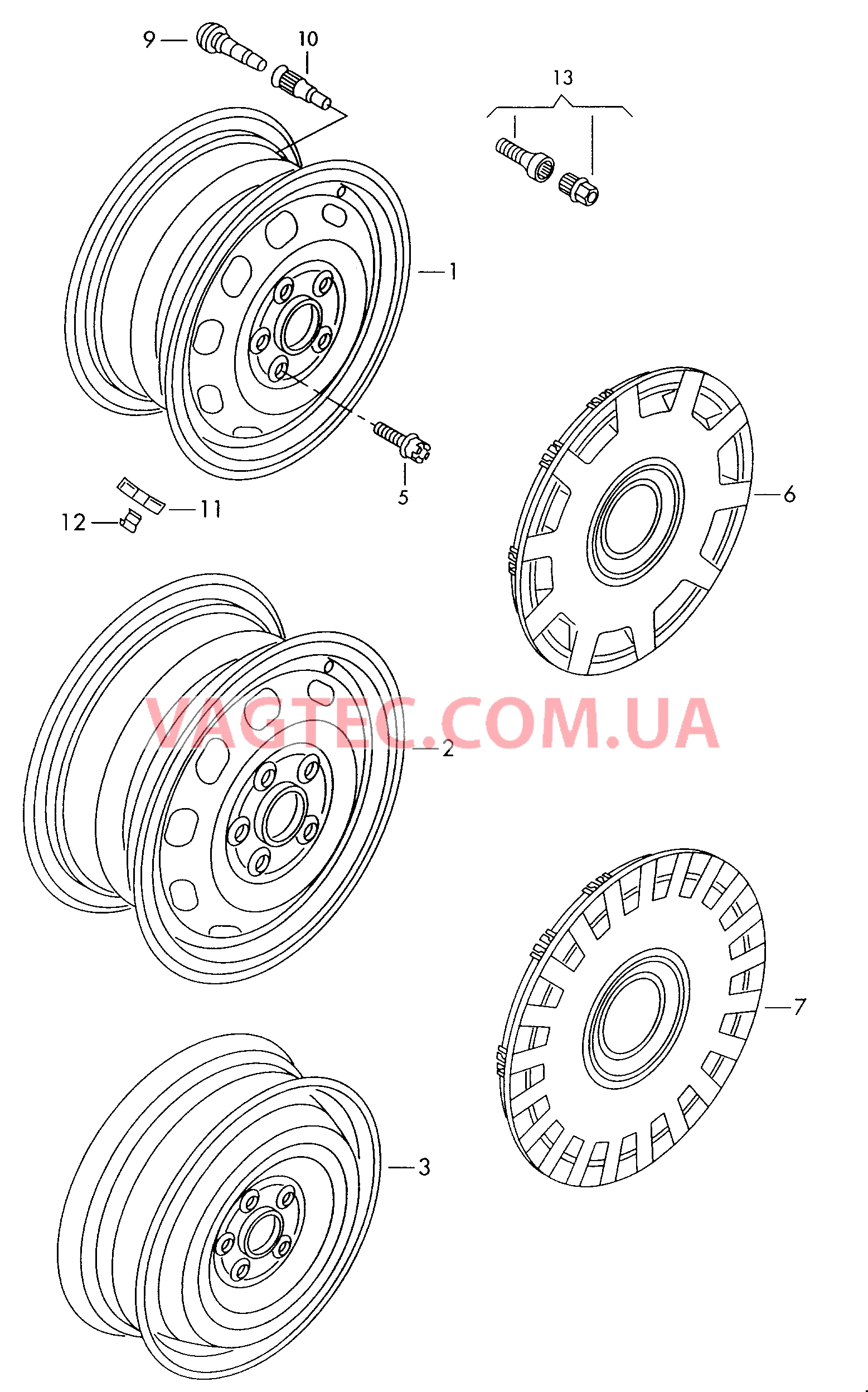 Стальной диск  для VOLKSWAGEN Bora 2005