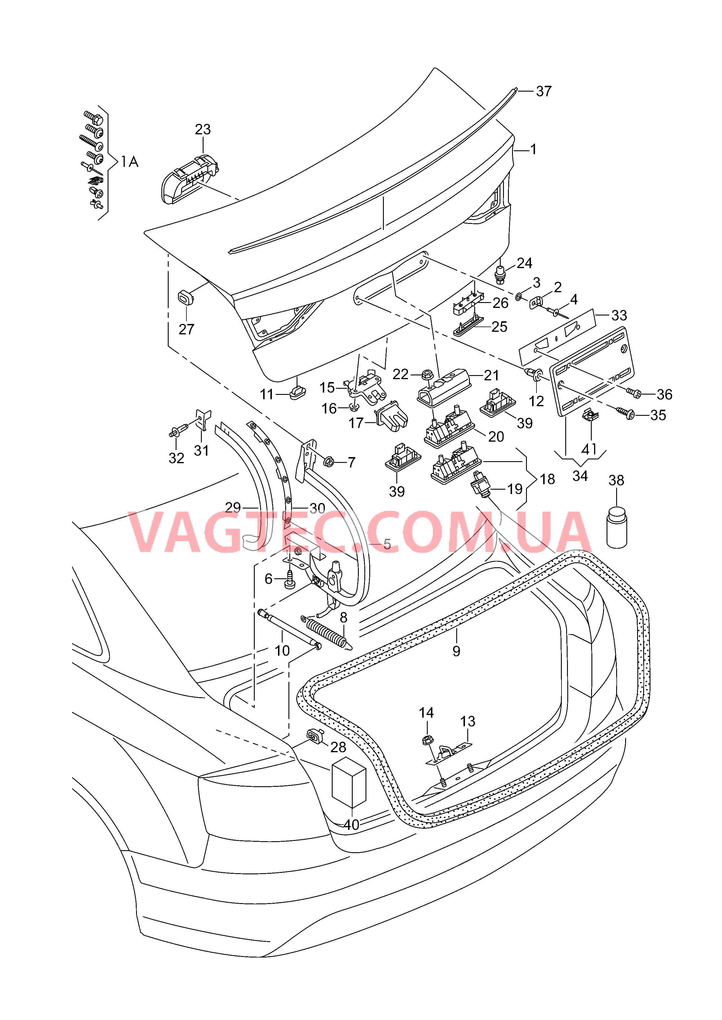 Крышка багажного отсека  для AUDI A3 2013-1