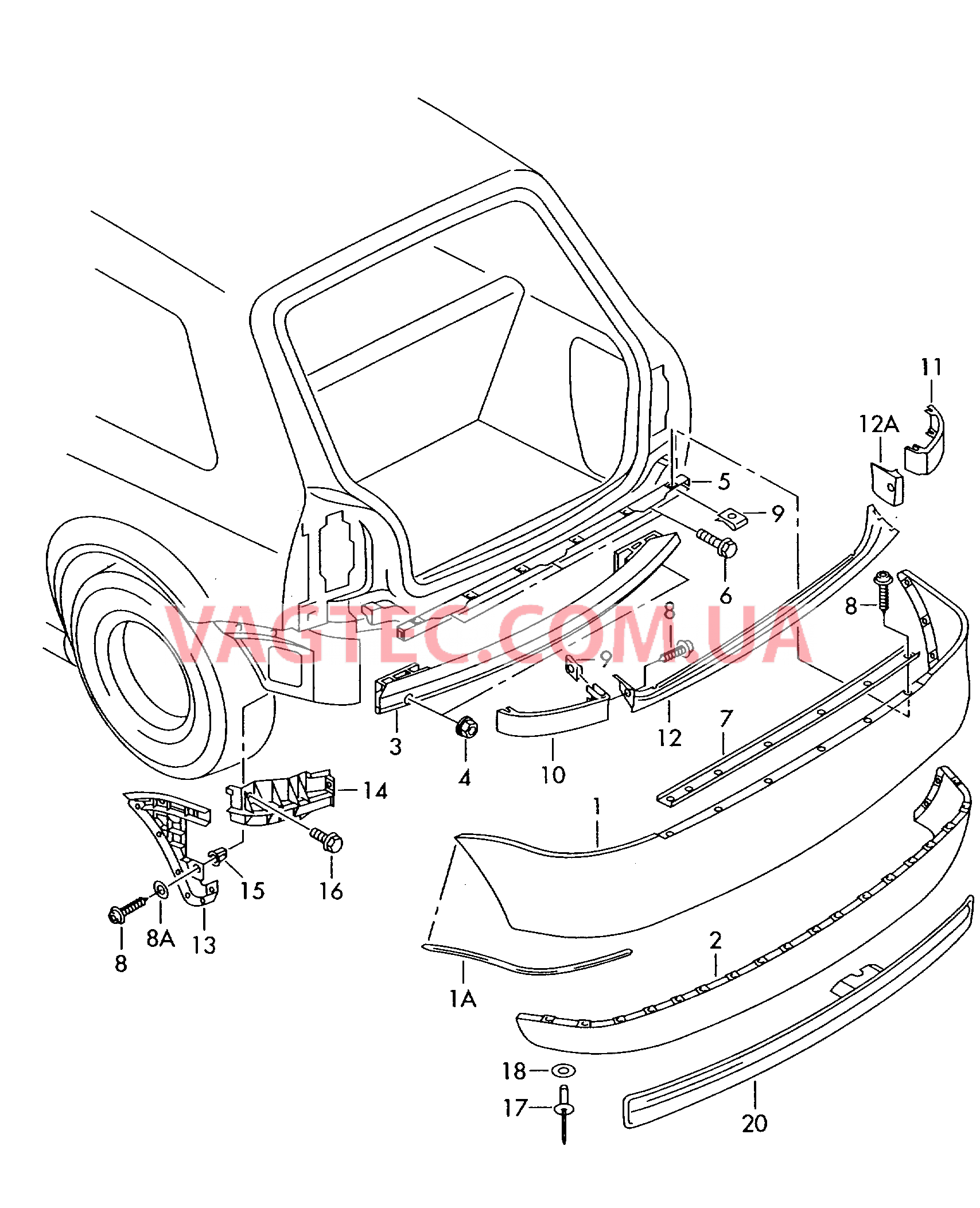 Бампер  для AUDI A3 2002