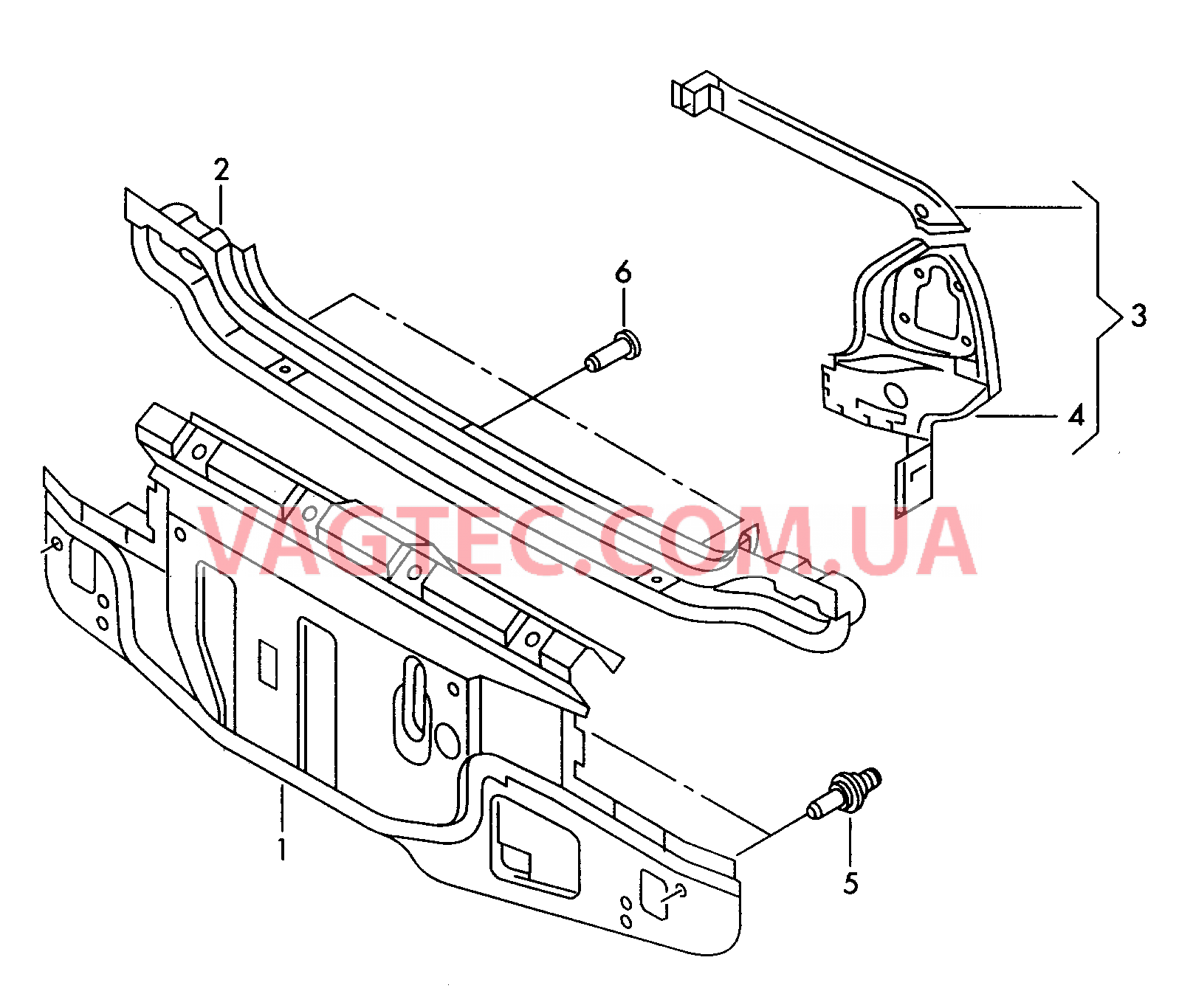 Задняя панель  для AUDI A3 2002