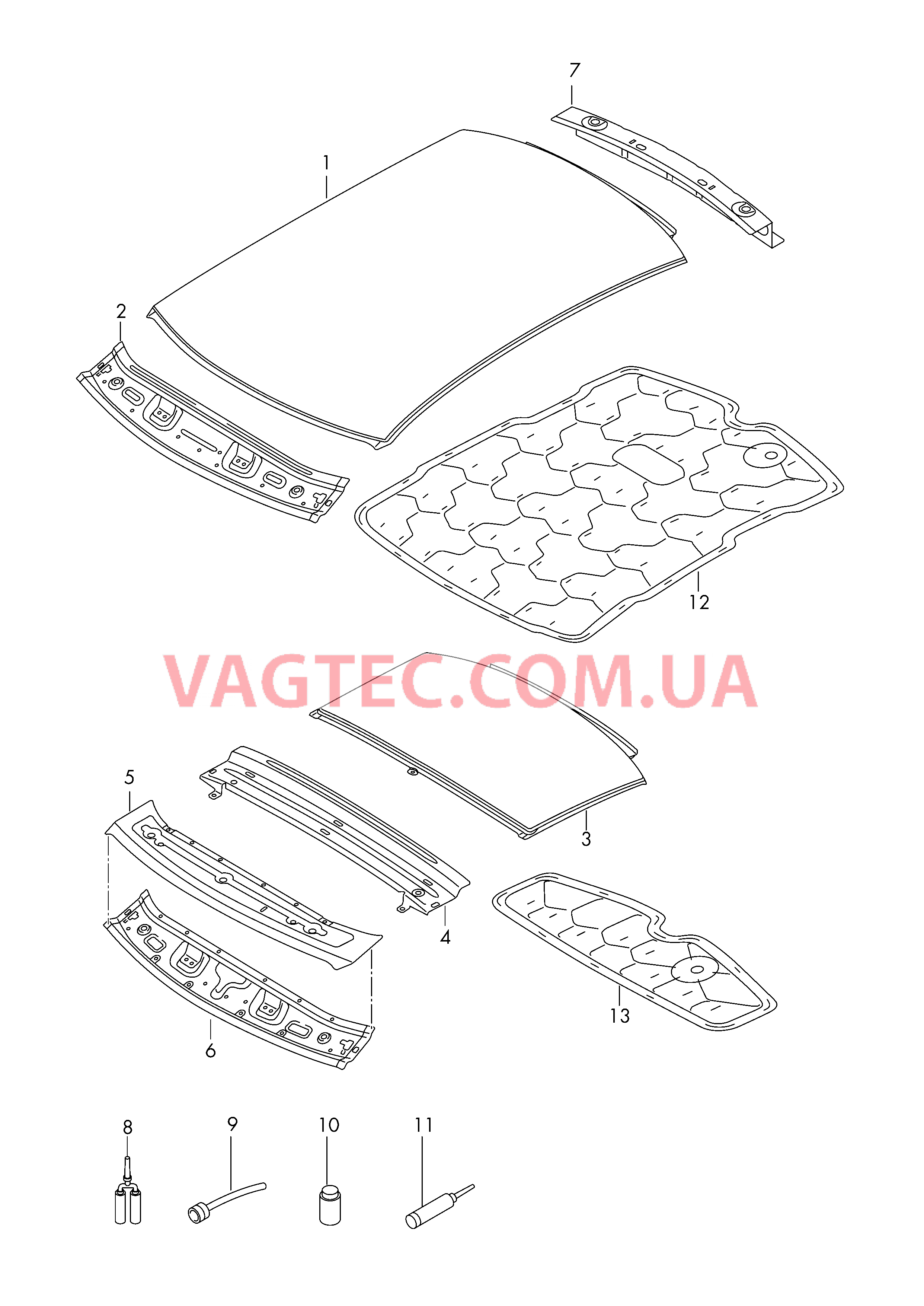 Крыша  для AUDI A3 2017