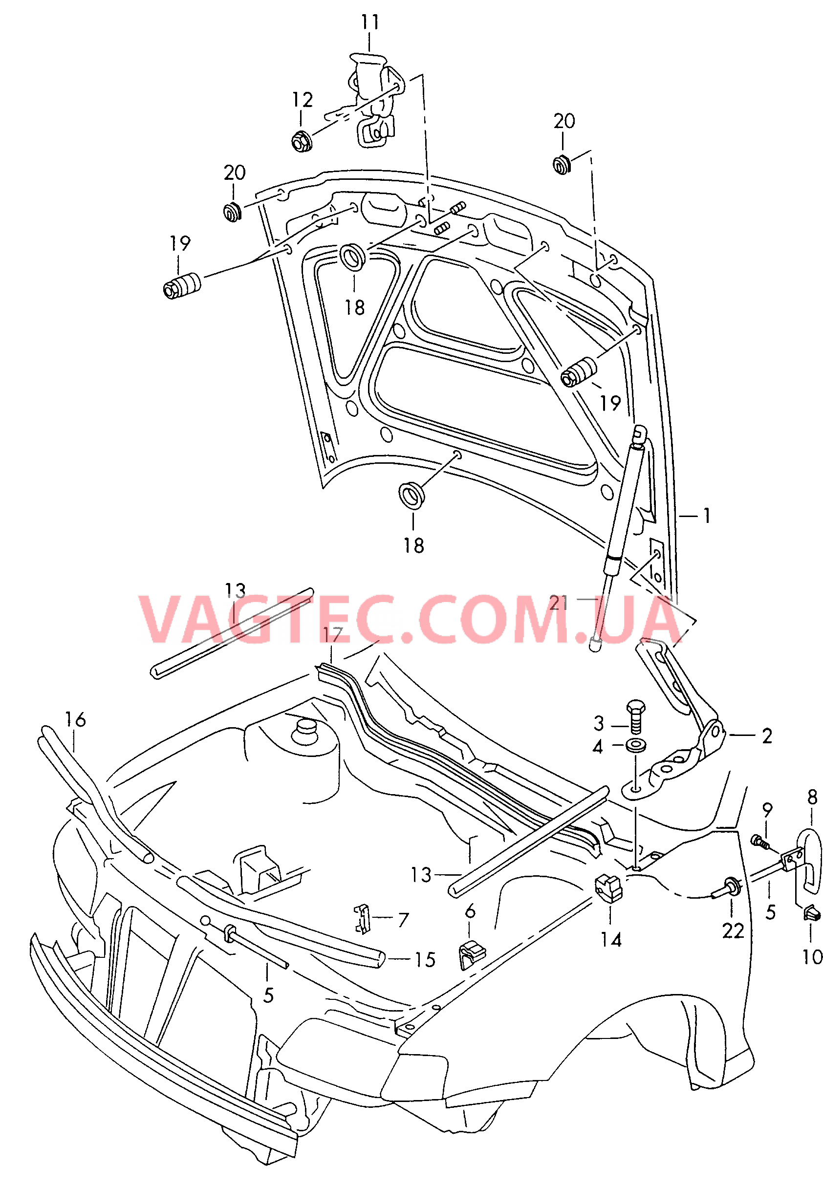  AUDI A3 Капот  для AUDI A3 2001