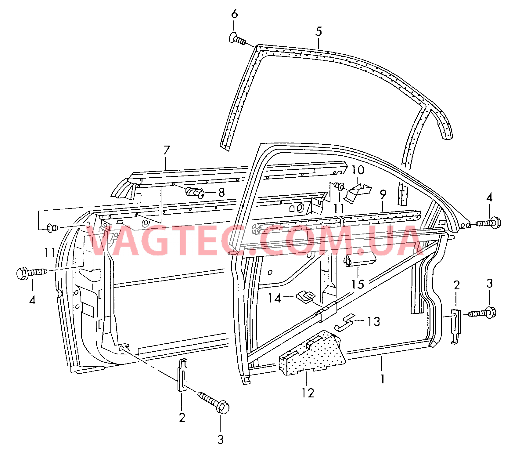  AUDI A3 Основание для деталей и узлов двери с рамкой стекла двери  для AUDI A3 2000