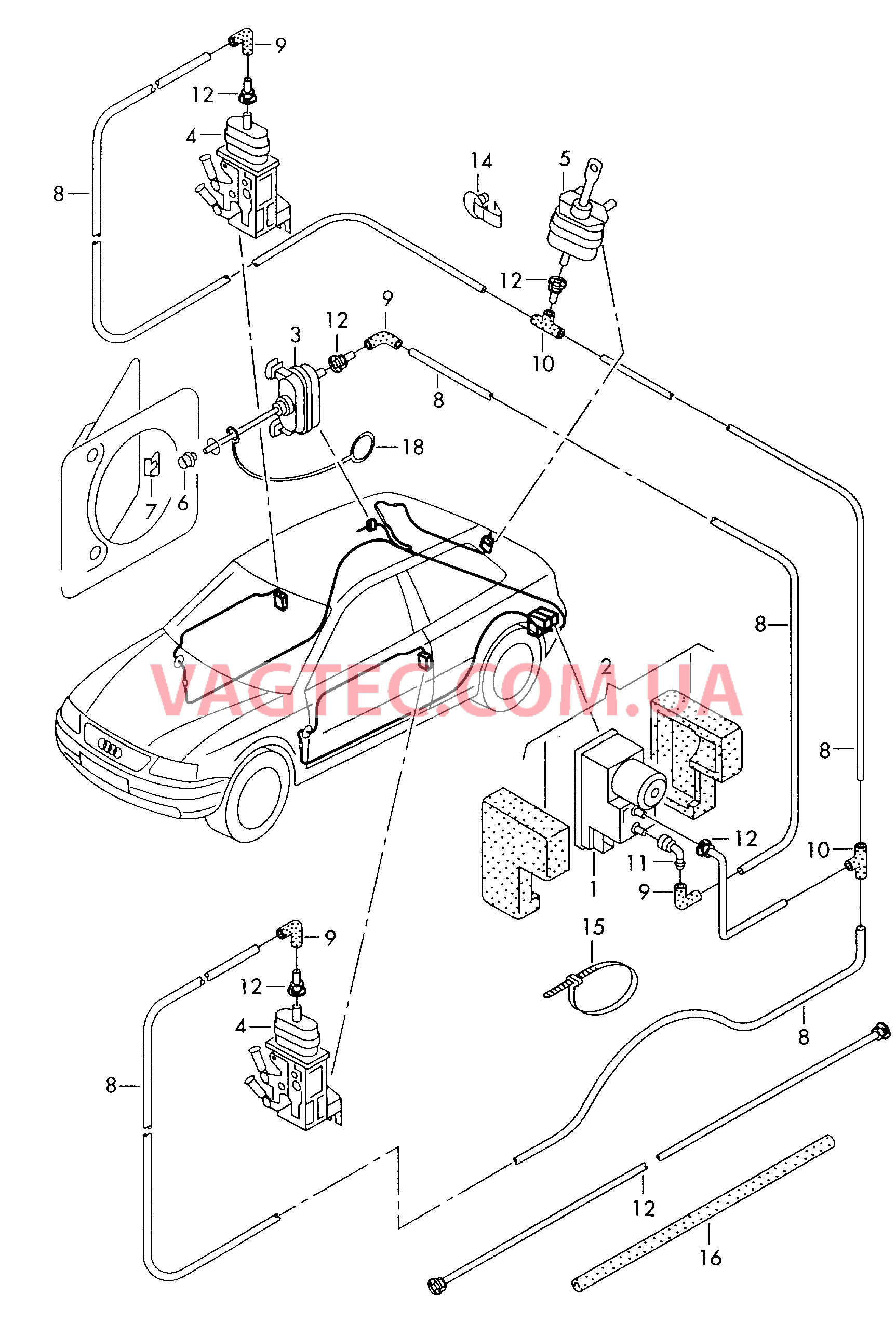 Центральный замок  для AUDI A3 2002