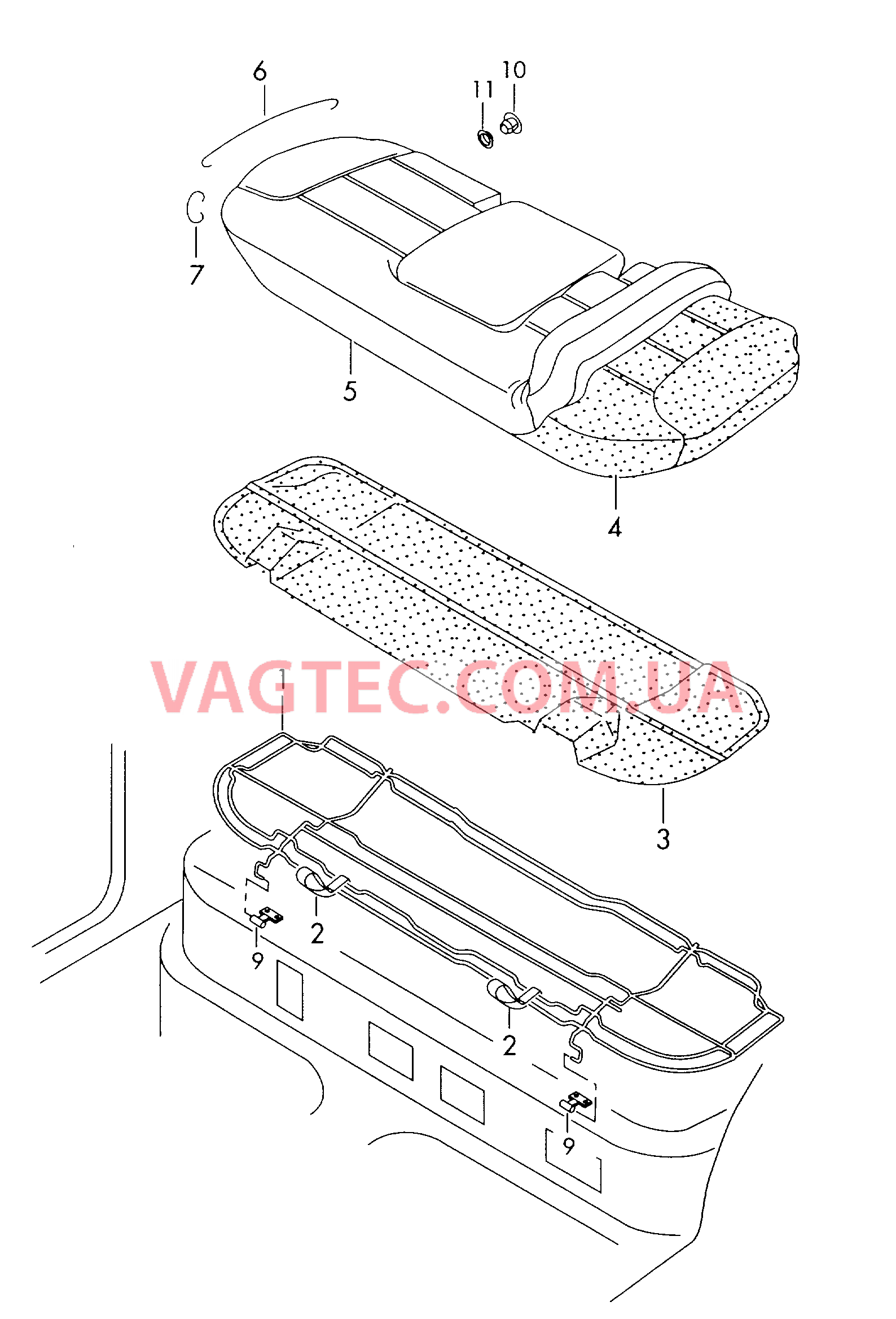 Сиденье  для VOLKSWAGEN GOLF 2002