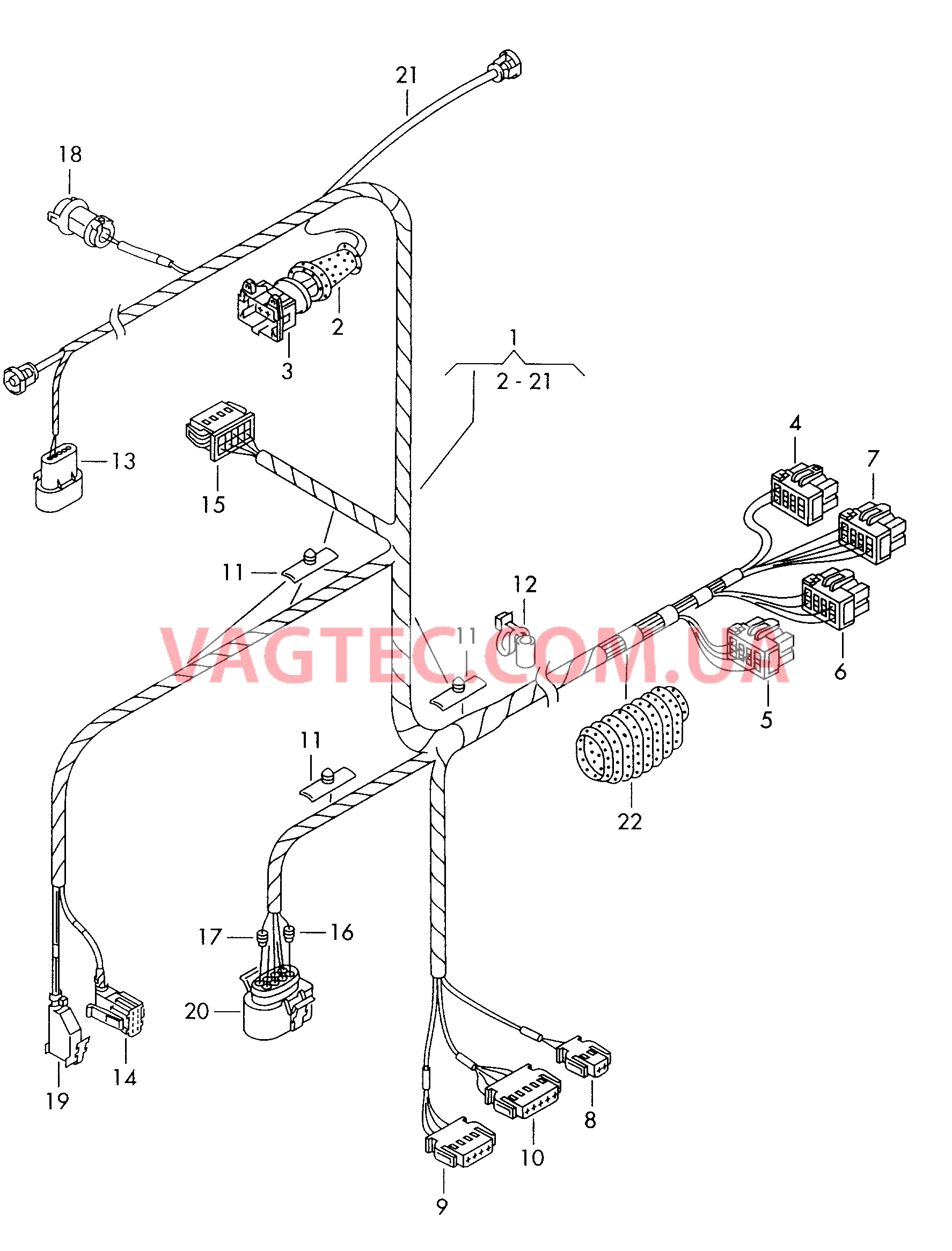 Жгут проводов двери  для AUDI A3 2003