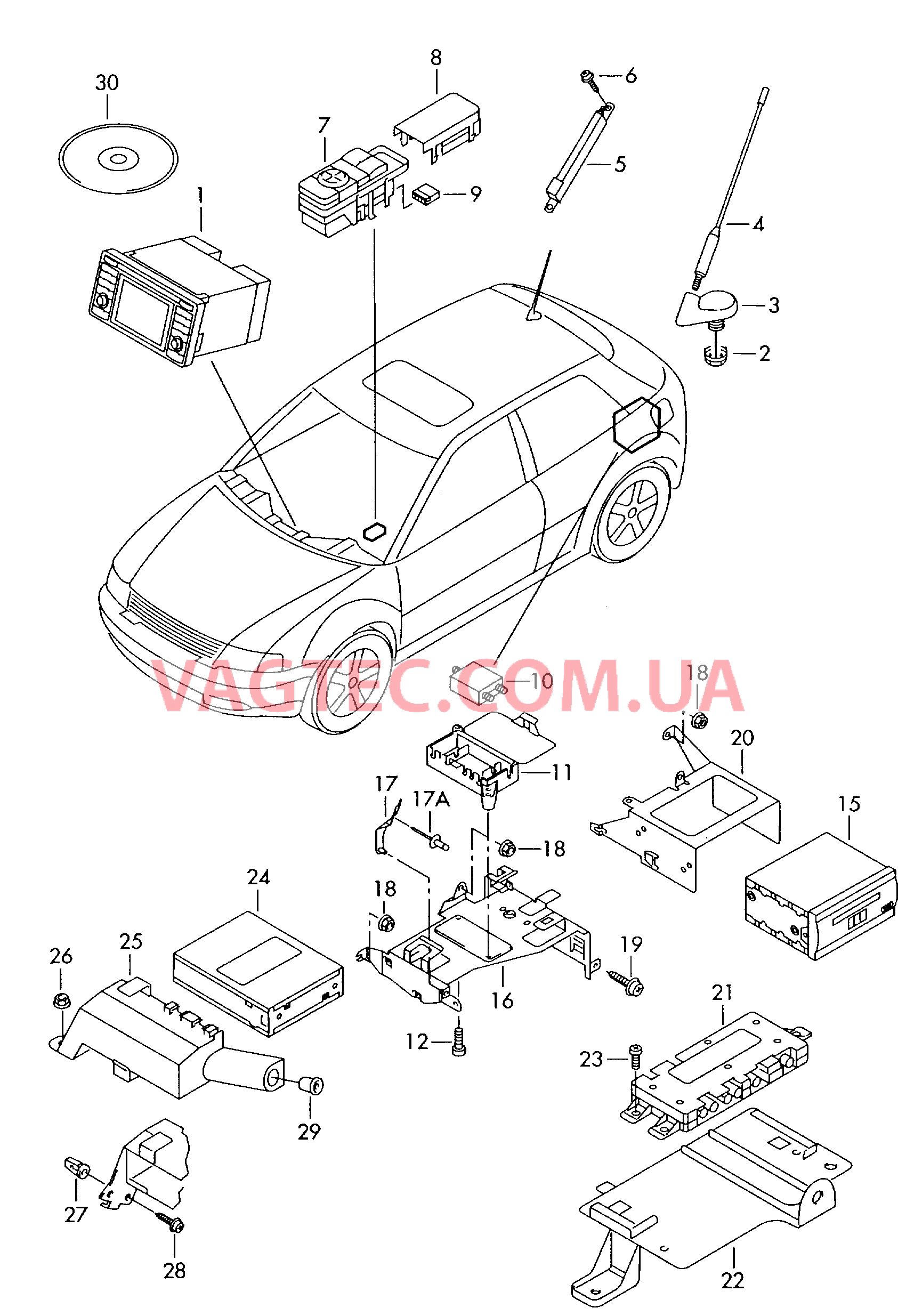  AUDI A3 Электрические детали для системы навигации  CD для навигационной системы F 8L-2-000 001>>* для AUDI A3 2001