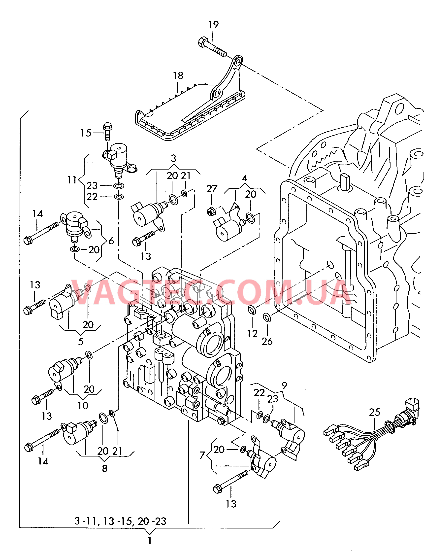 Блок клапанов АКП Фильтр масляный, сетчатый для 5-ступенчатой АКП  для VOLKSWAGEN Sharan 2001