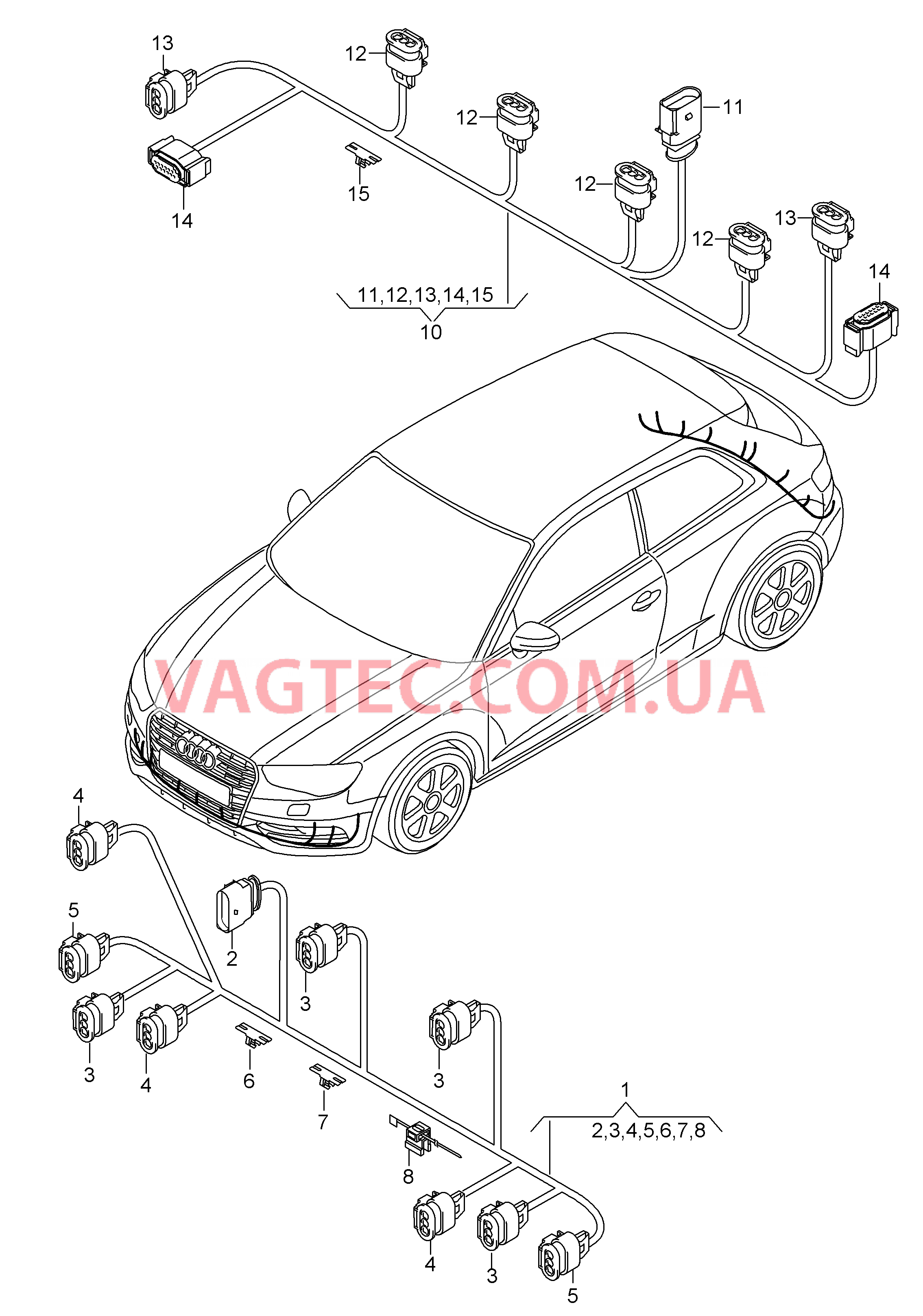 Жгут проводов для бампера  для AUDI A3 2014