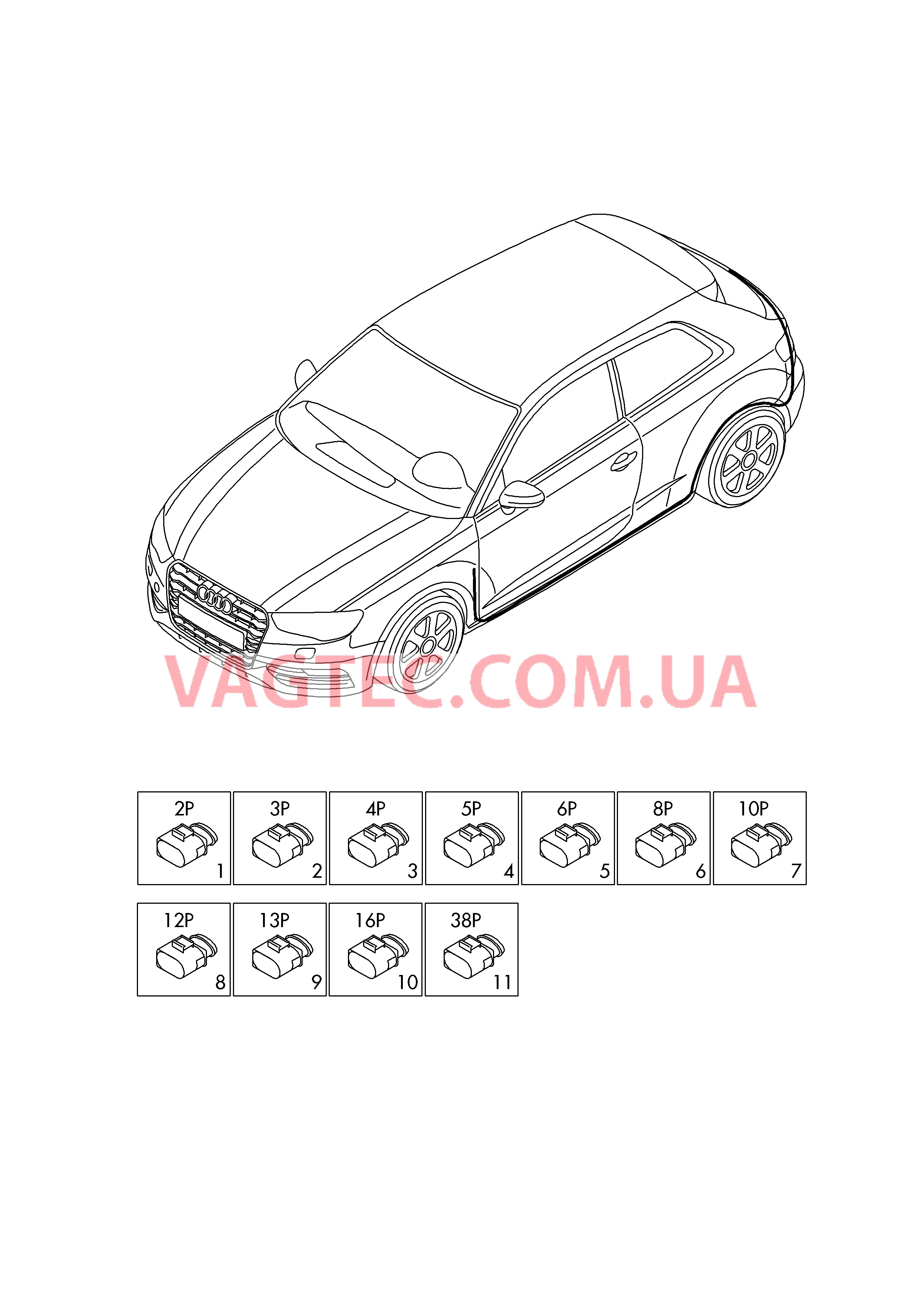 Детали не в сборе Жгут проводов для салона                       Область:  для AUDI A3 2016