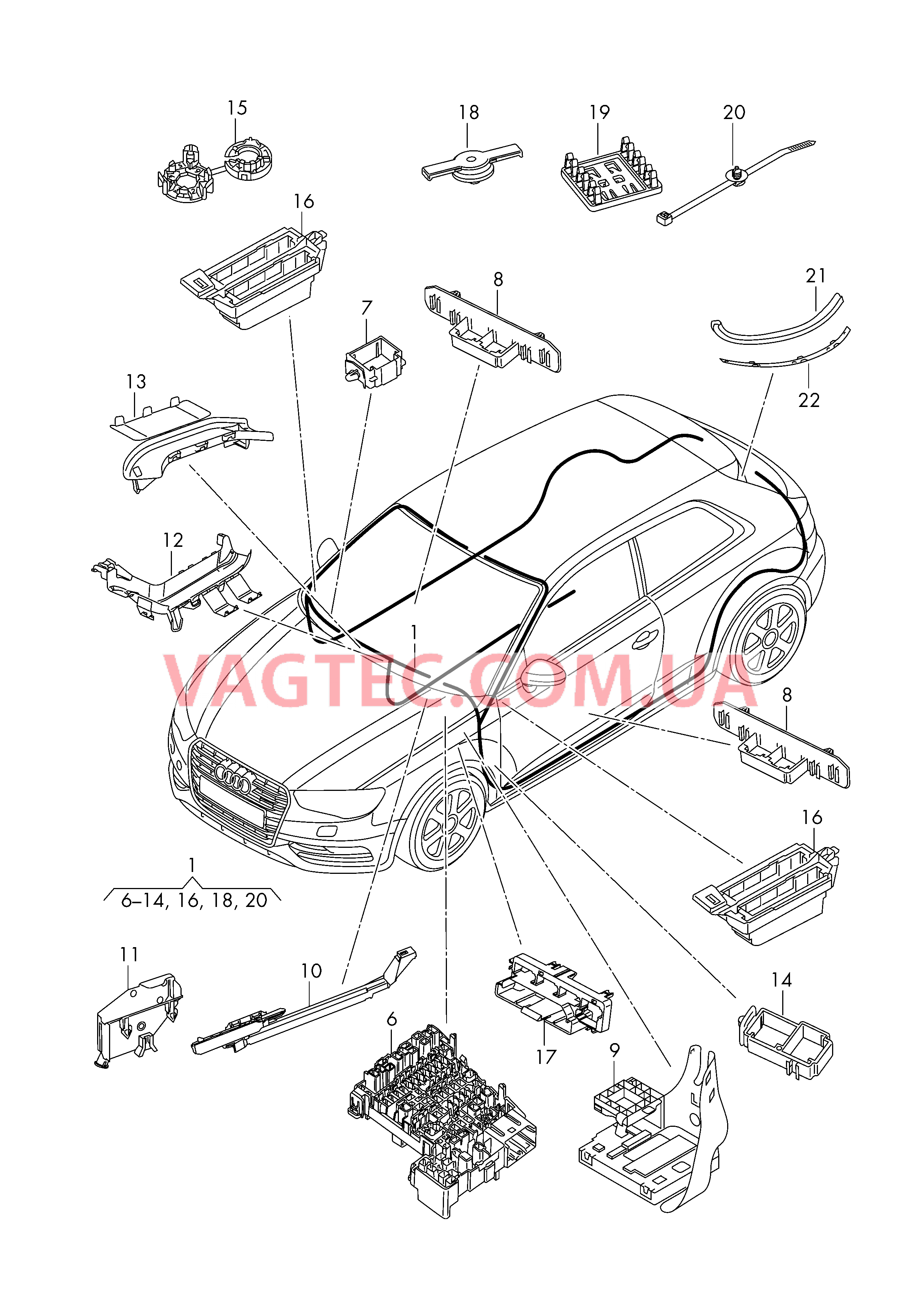 Жгут проводов для салона  для AUDI A3 2013-1