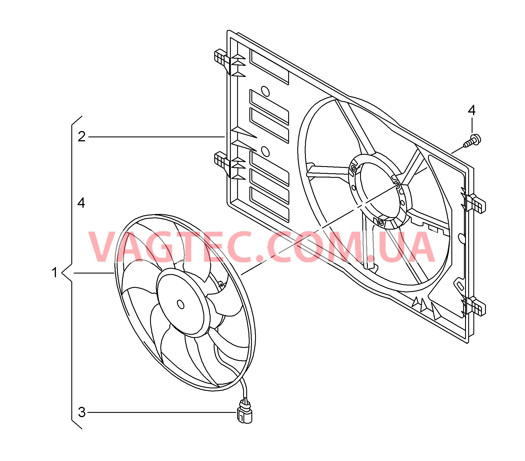 Вентилятор радиатора  для AUDI TT 2017