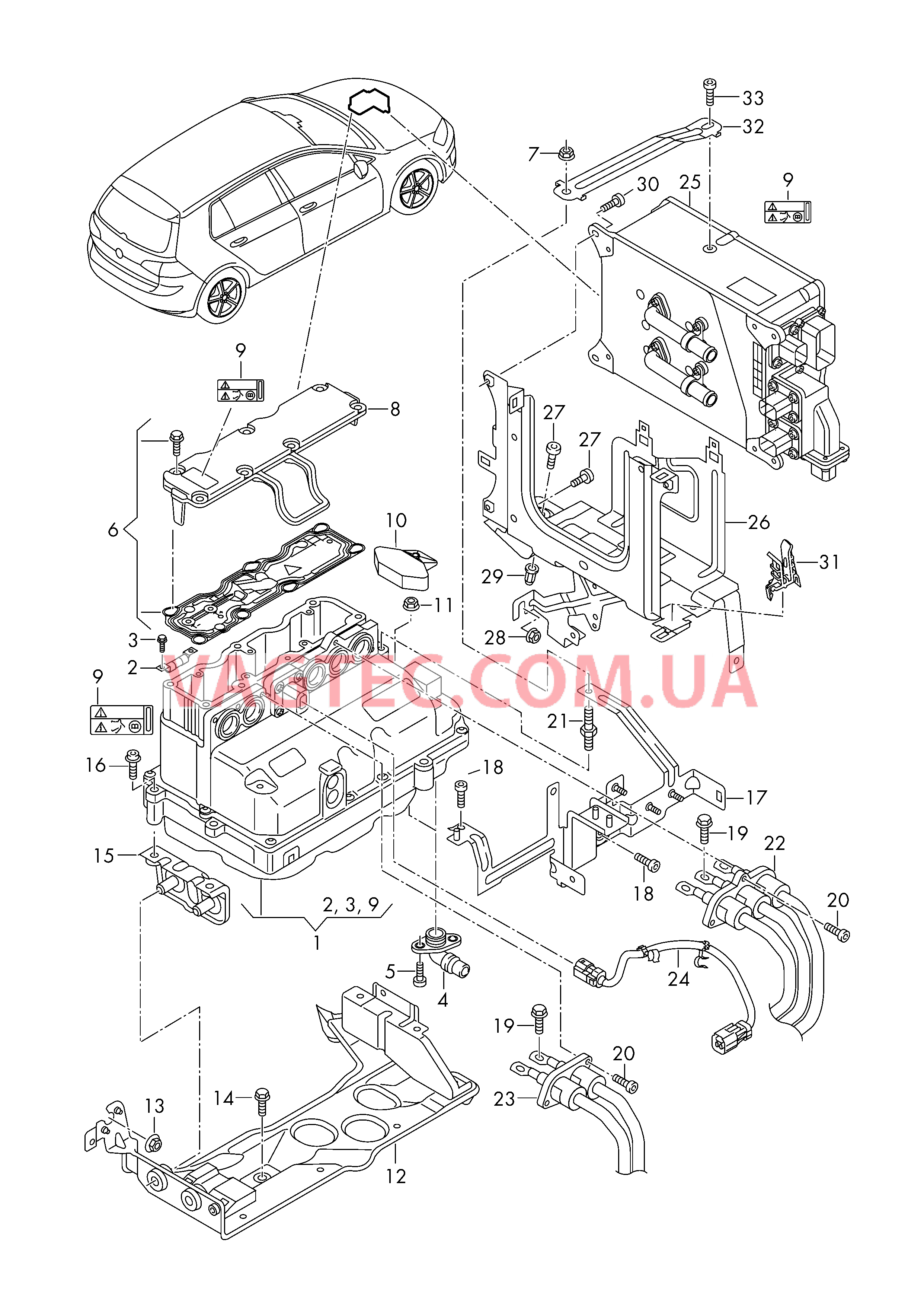 Cиловой/управляющий электрон. модуль электрического привода  Зарядное устройство для высоковольтной батареи  для AUDI A3 2015