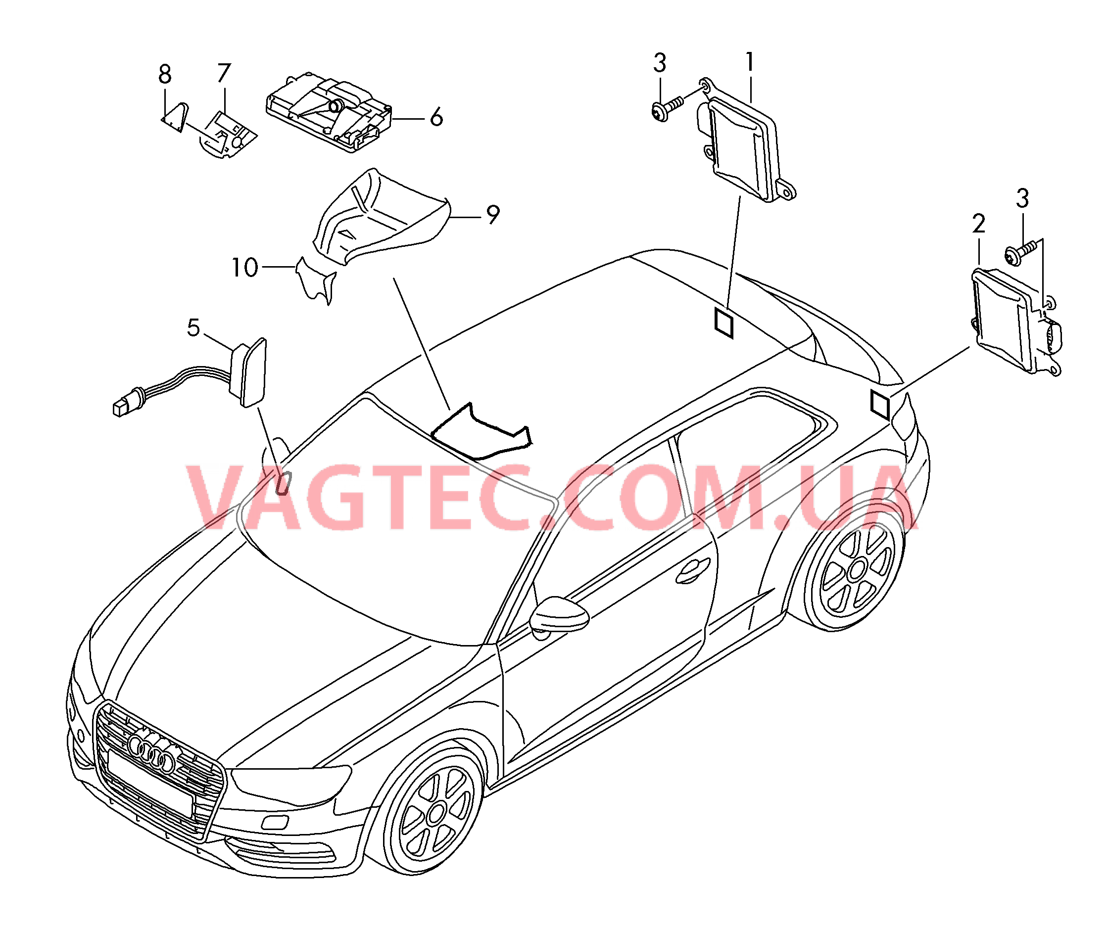 Блок управления ассистента смены полосы движ.  для AUDI RS3 2017