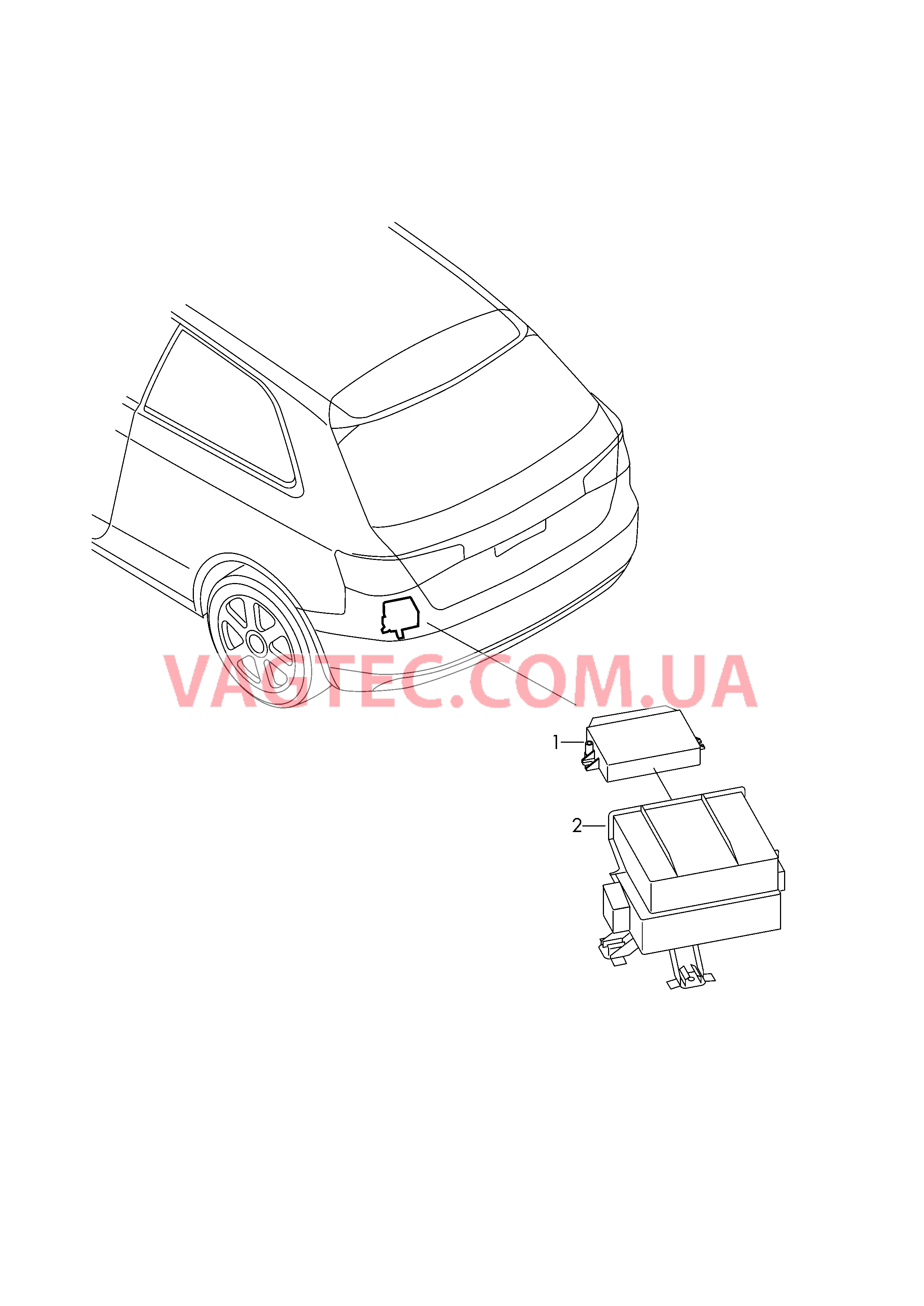 Интерфейс системы отслеж. местоположения автомобиля  для AUDI A3 2015