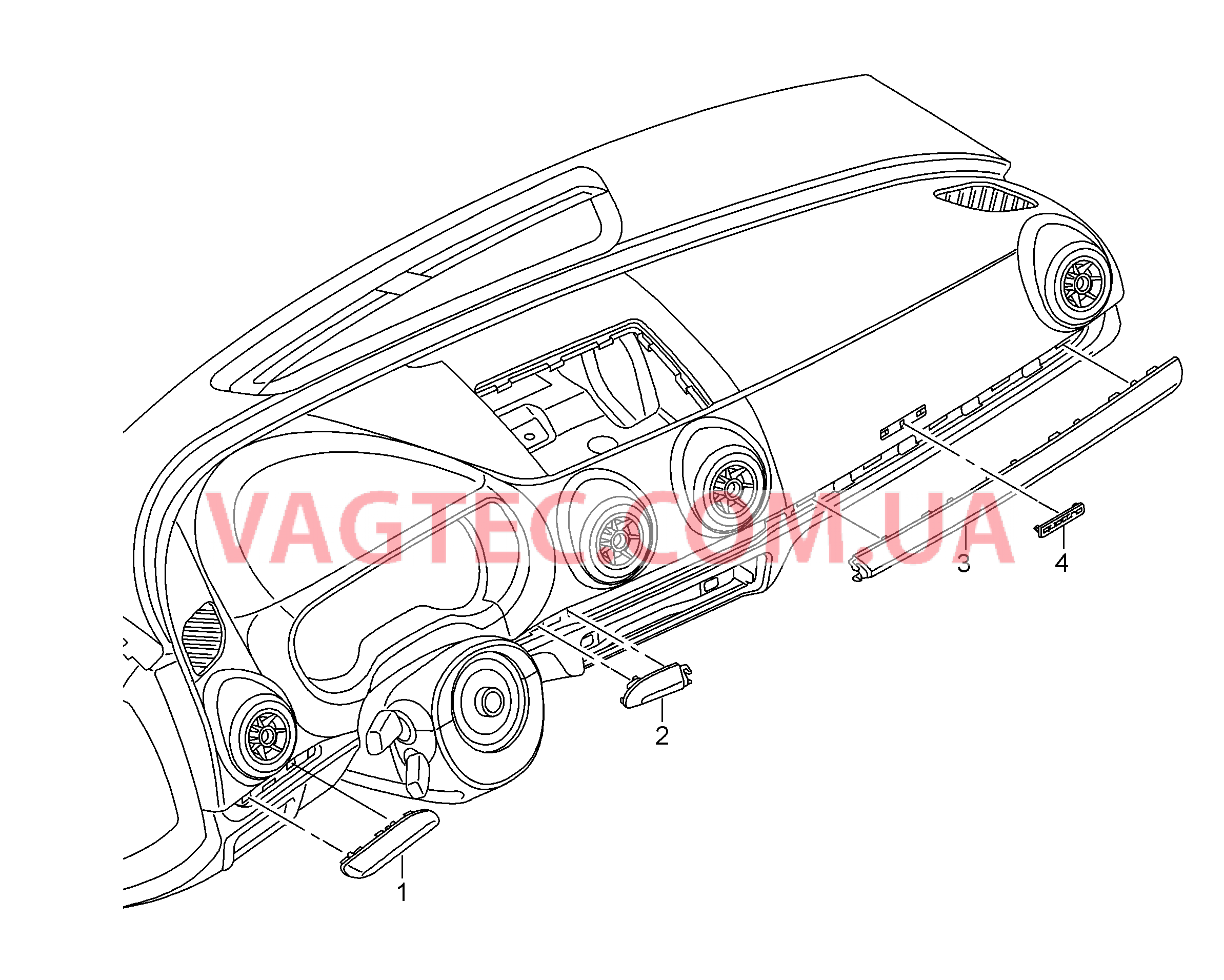 Накладка Панель приборов  для AUDI A3 2016